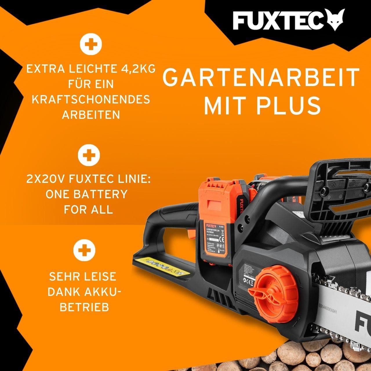 FUXTEC Akku-Kettensäge FX-E2KSSET