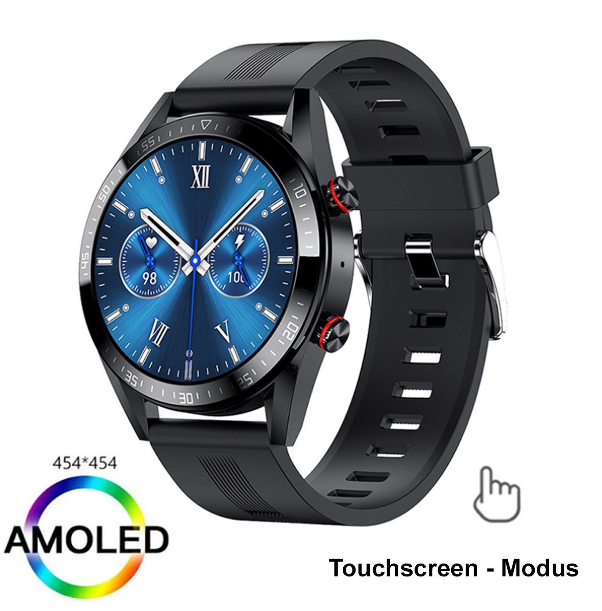 SW26 mit Silikon Armband - individuelles Display Smartwatch