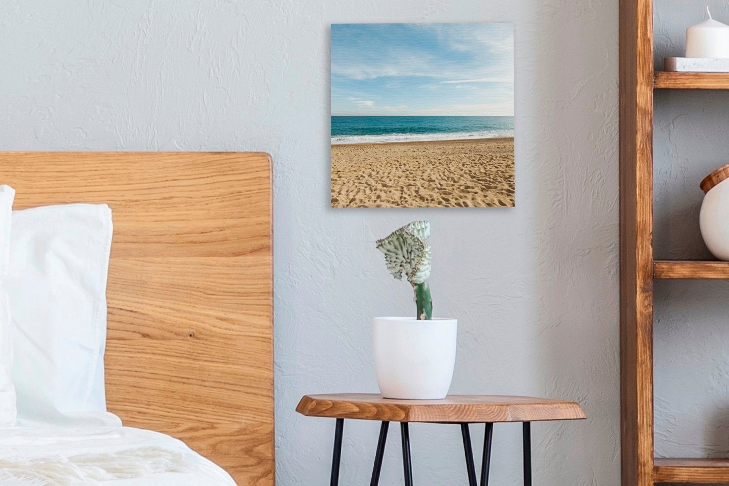 Strand St), Bilder Wohnzimmer Leinwandbild OneMillionCanvasses® - Schlafzimmer für - (1 Meer, Leinwand Sand