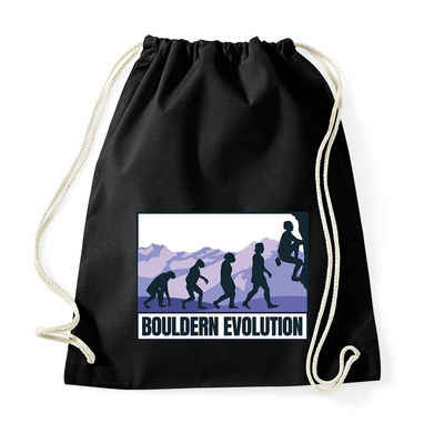 Youth Designz Turnbeutel Bouldern Evolution Baumwolle Tasche, mit trendigem Motiv
