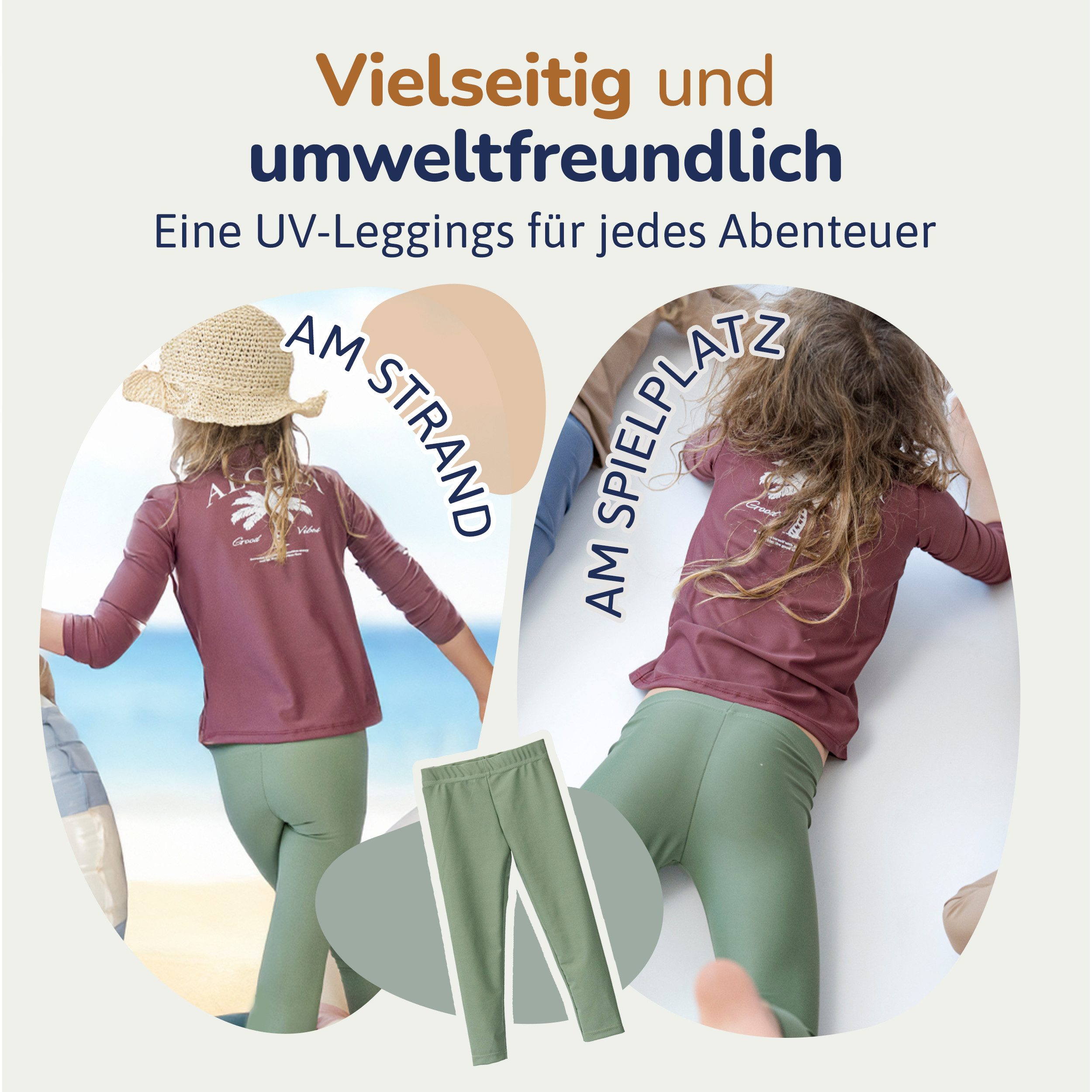 Hinzling Schwimmleggings UV Leggings Kinder – UV-Schutz UPF 60 – UV Hose Baby schnell trocknend