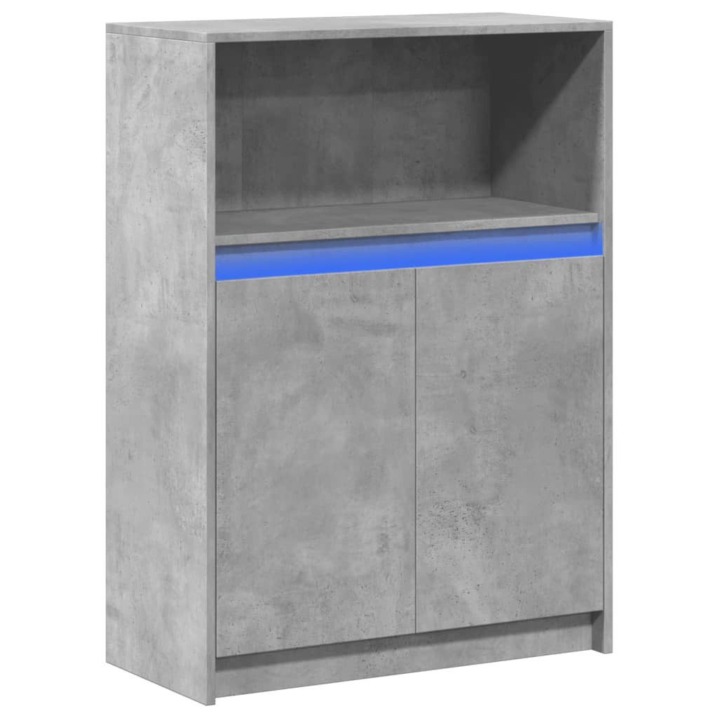 vidaXL Sideboard Sideboard mit LED Betongrau günstig online kaufen