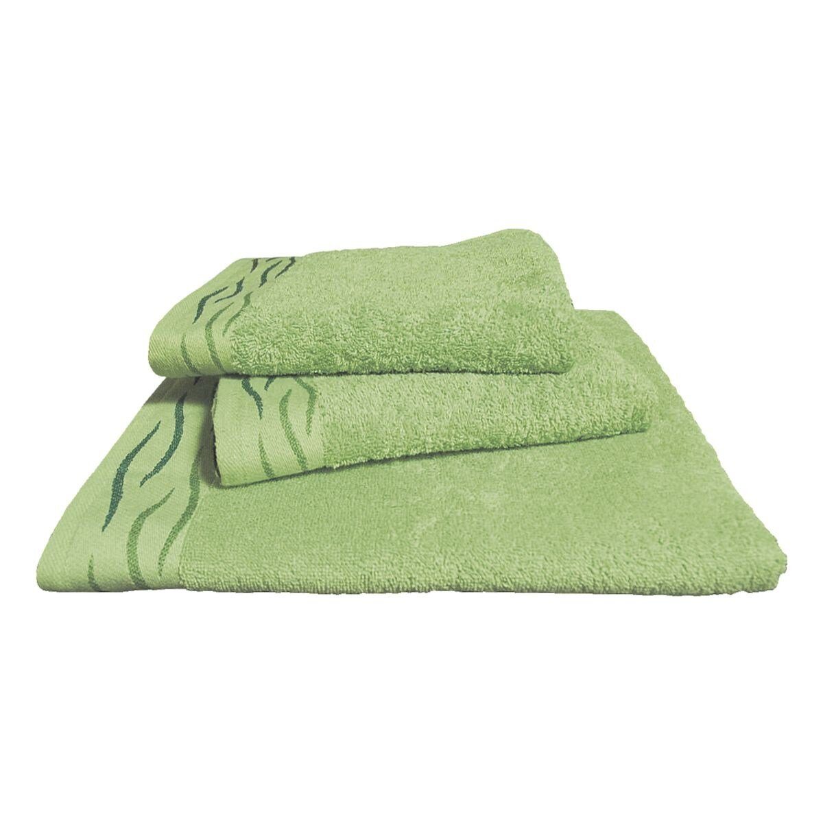 grün Wave, Dyckhoff Handtücher Baumwolle (2-St), saugfähig, abgesetzter und Bordüre mit weich