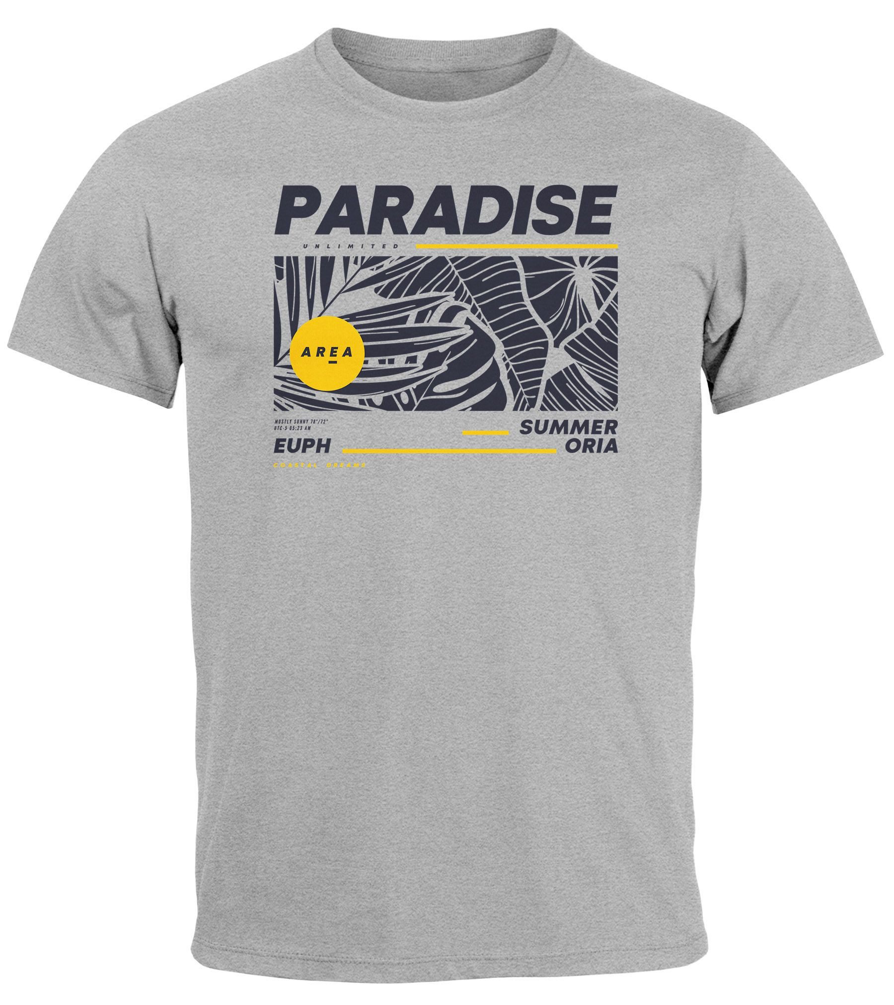 Neverless Print-Shirt Herren T-Shirt Paradise Unlimited günstig online kaufen