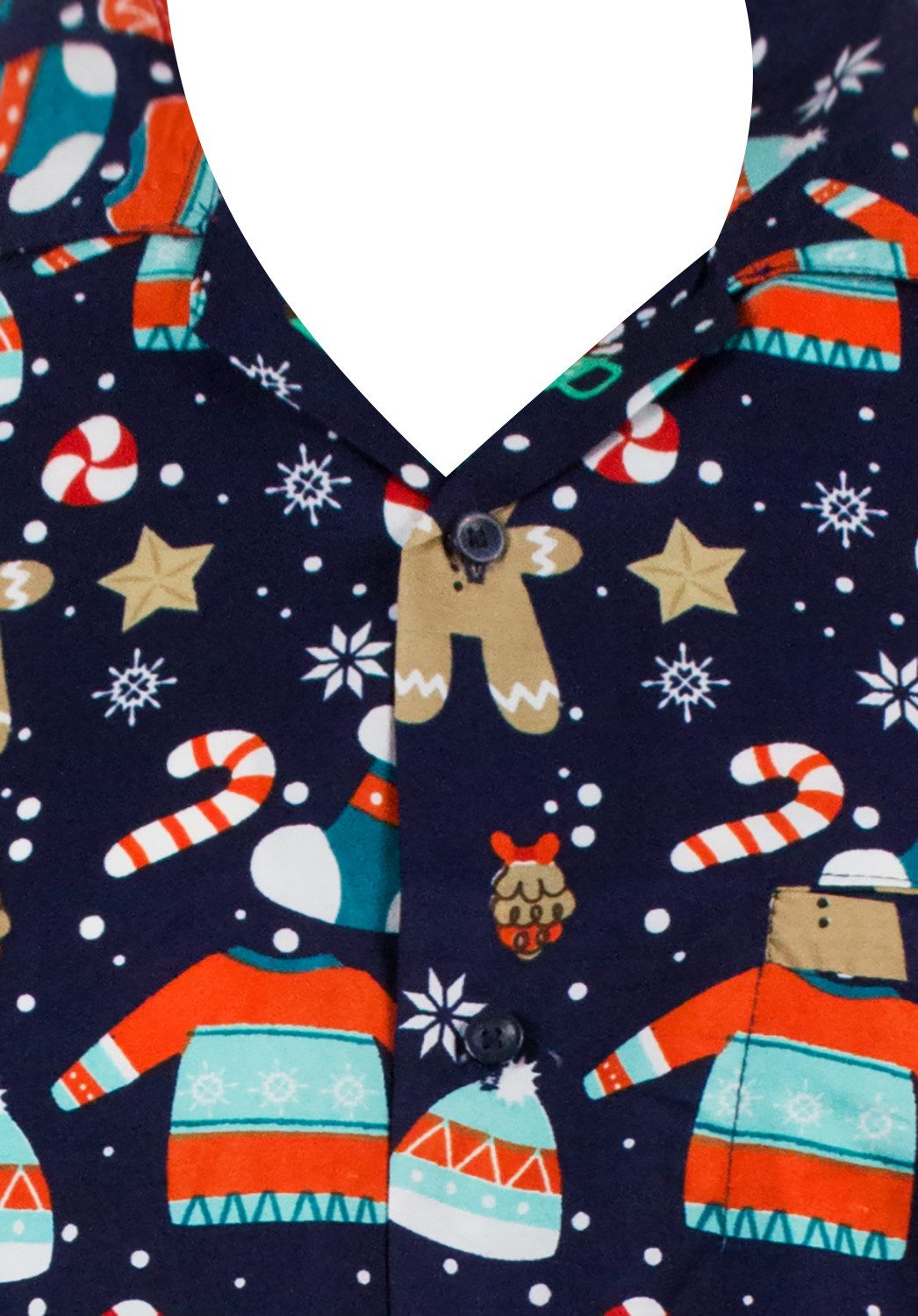 King Kameha Hawaiihemd Christmas Gingerbread Kurzarm günstig online kaufen