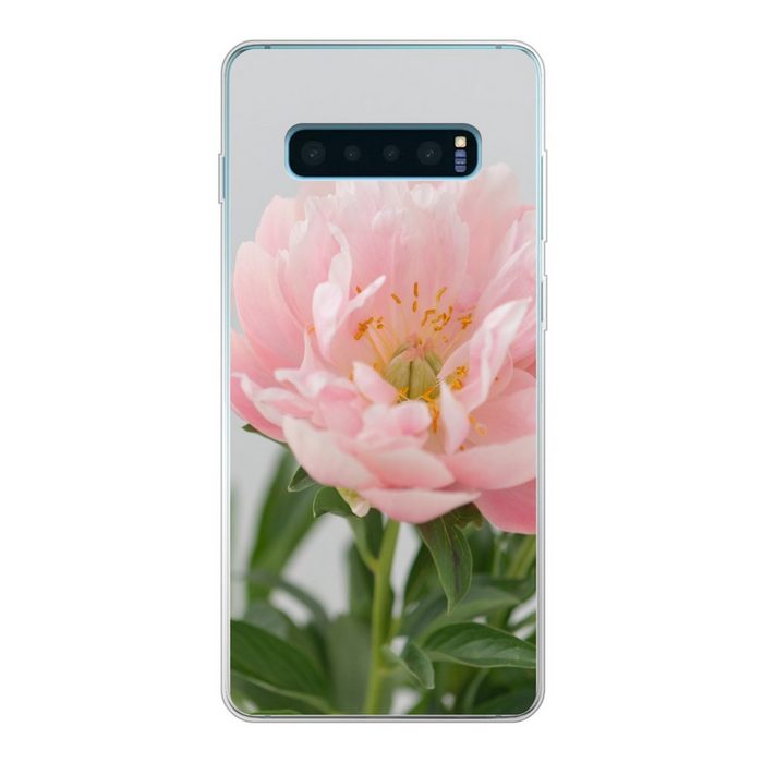 MuchoWow Handyhülle Blumenstrauß aus rosa Pfingstrosen Phone Case Handyhülle Samsung Galaxy S10 Lite Silikon Schutzhülle