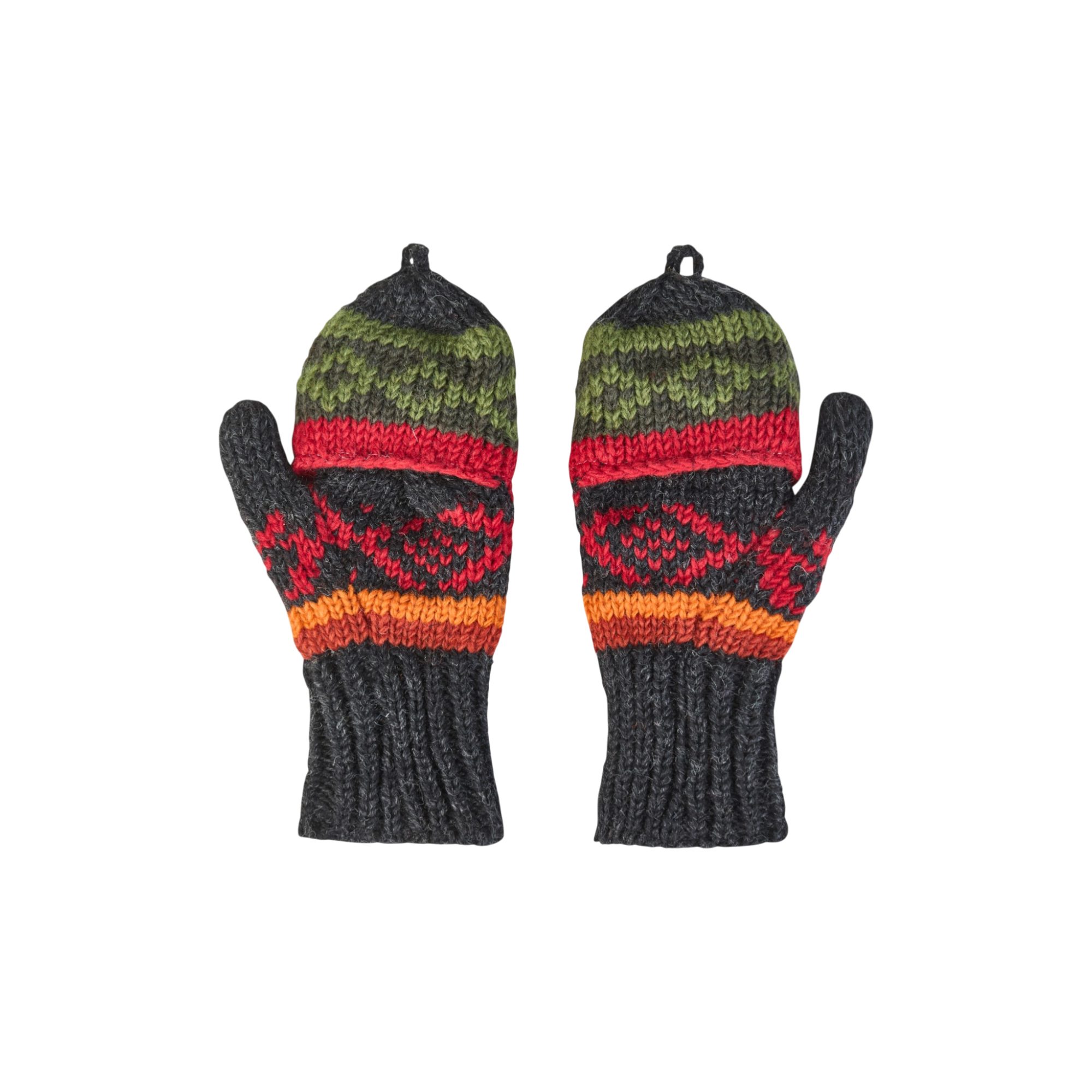 THC Natural Line Strickhandschuhe THC Klapphandschuhe 827 (1 Paar, 1-St., 1 Paar) abklappbare Fingerspitzen