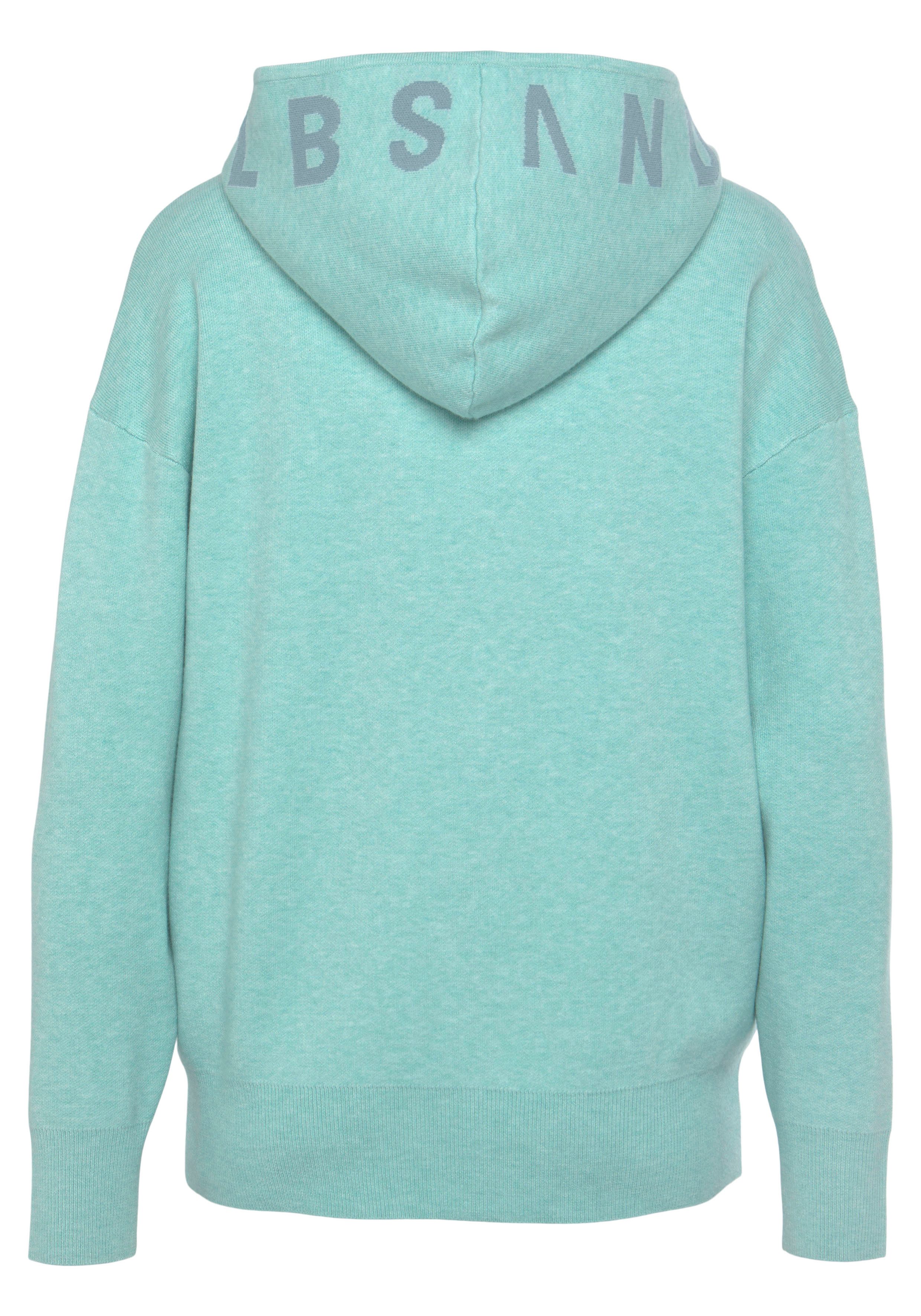 Elbsand Strickjacke aus hochwertigen Strick und eingestricktem Logo, Loungewear