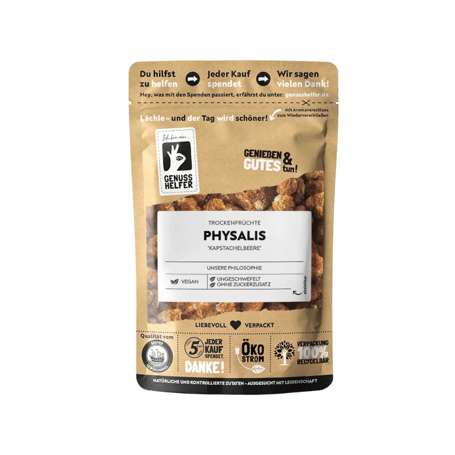 Bremer Gewürzhandel Trockenfrüchte Physalis, getrocknet, 150 g