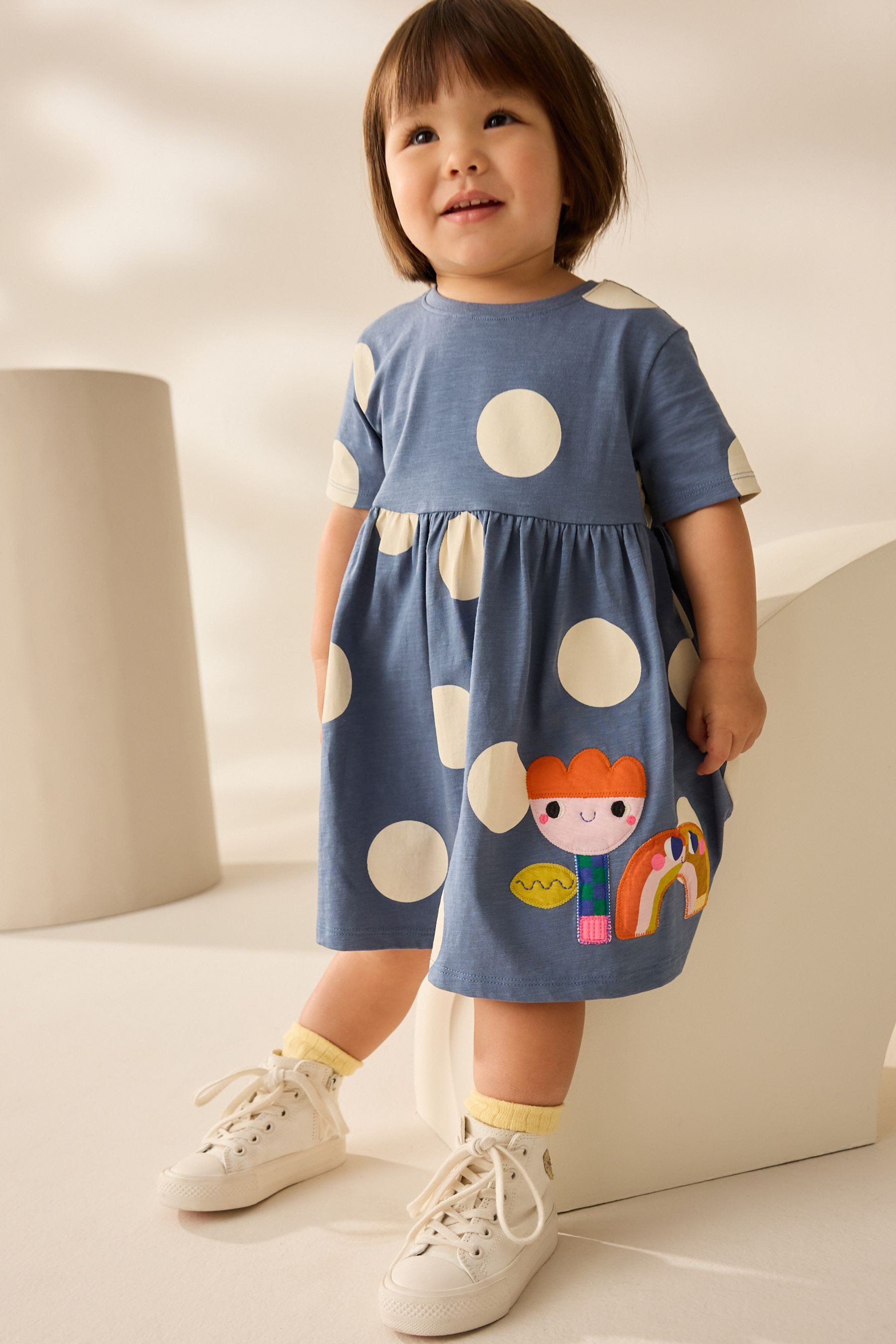 Next Jerseykleid Kurzärmeliges Jersey-Sommerkleid (1-tlg) günstig online kaufen