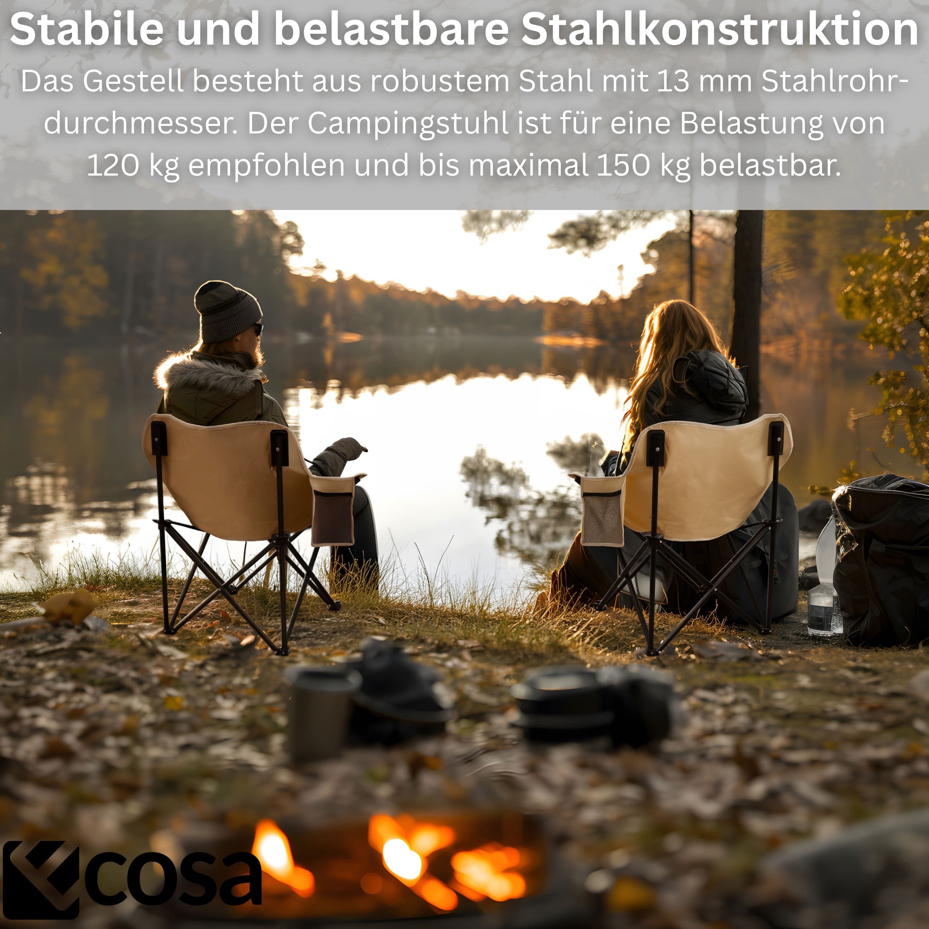 ecosa Campingstuhl EO-5091, Bezug aus 600D Oxford Gewebe