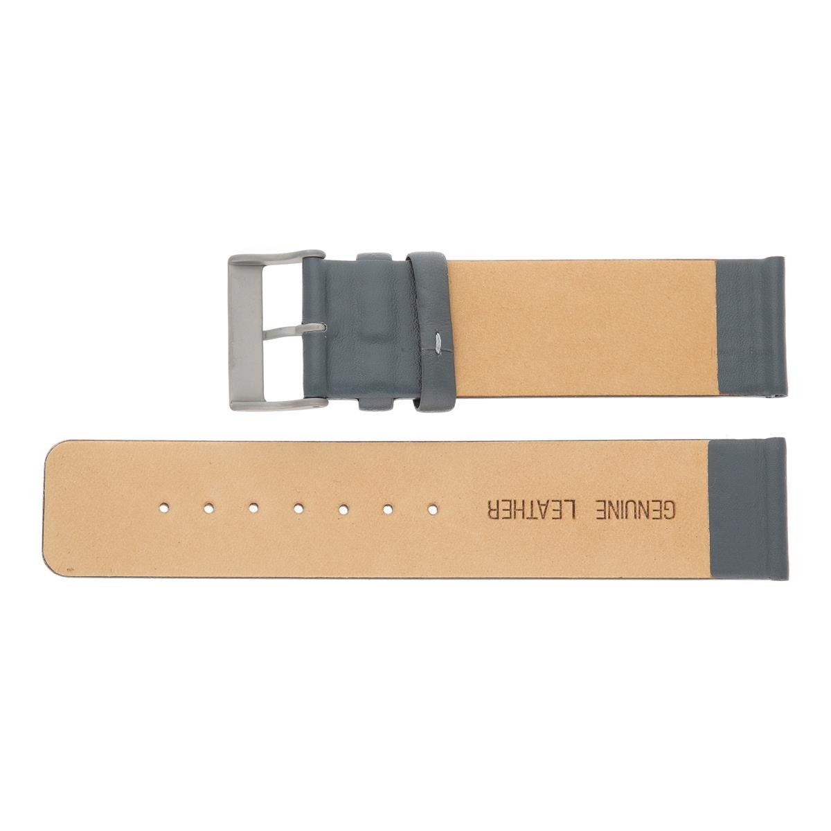 Rolf Cremer Armband Rolf Cremer Uhrenband LB010 Grau, Leder, Titan, 22 mm (kein Set, 1-tlg., kein Set)