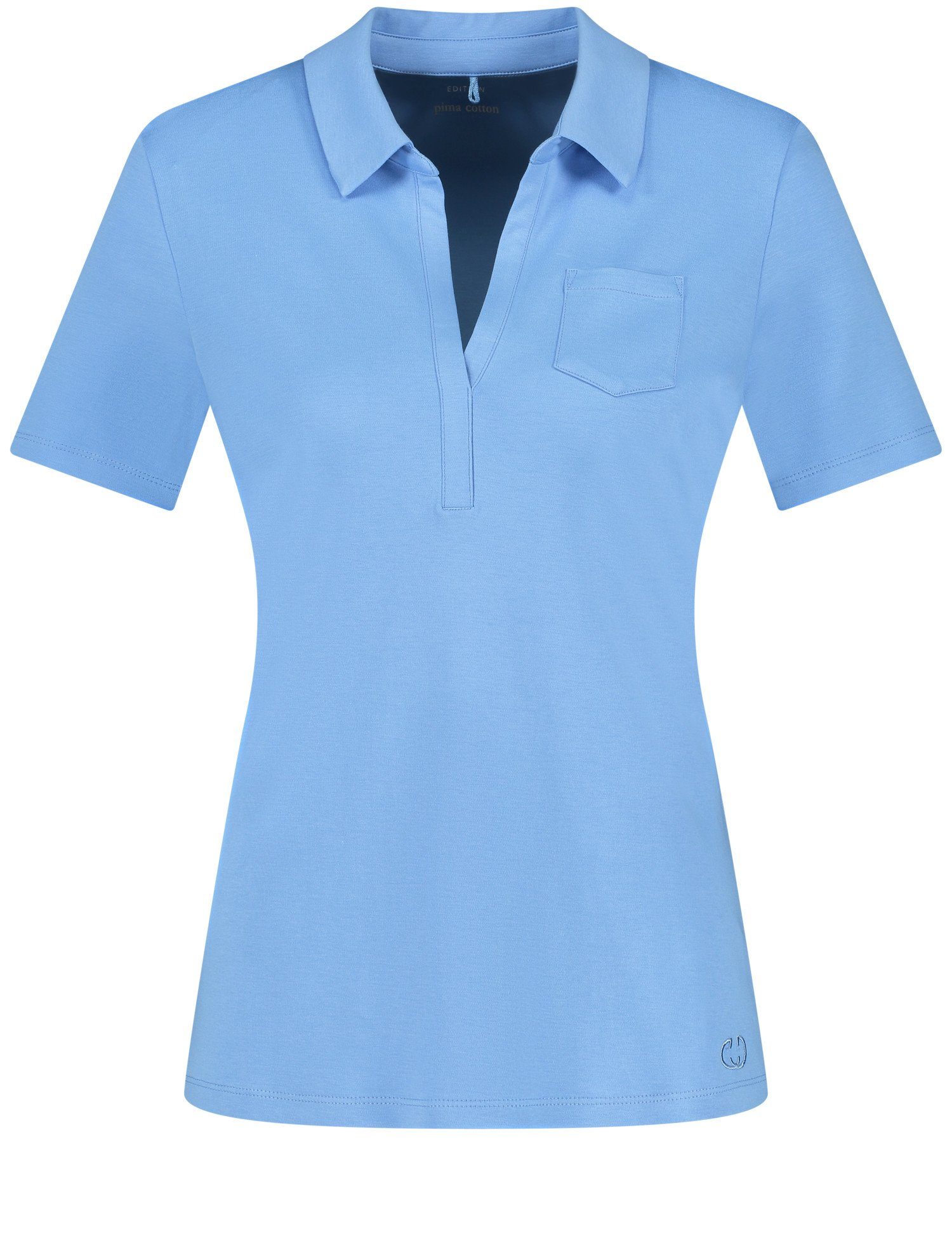 GERRY WEBER Poloshirt Blue Bright Kurzarm Poloshirt