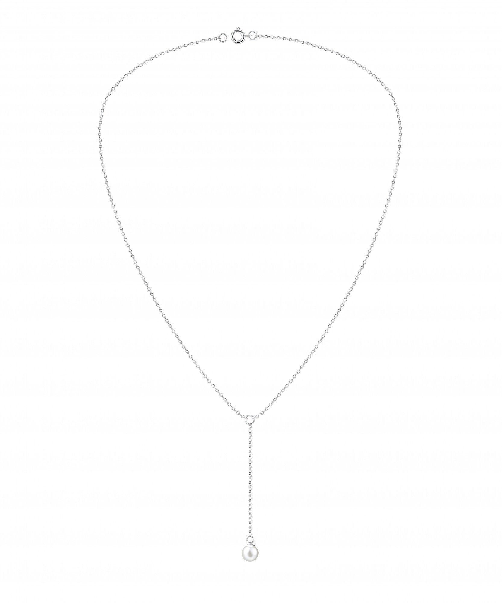 ALEXANDER YORK Kette mit Anhänger Y-Design PERLE, 925 Sterling Silber