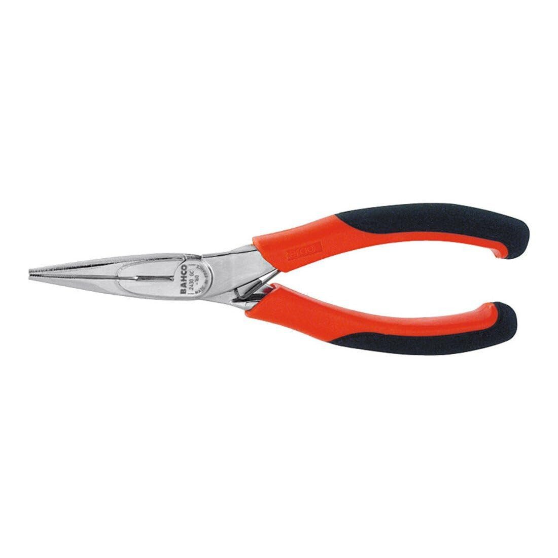 BAHCO Spitzzange Bahco Flachrundzange ERGO gerade, verchromt, ganze Länge: 160 mm