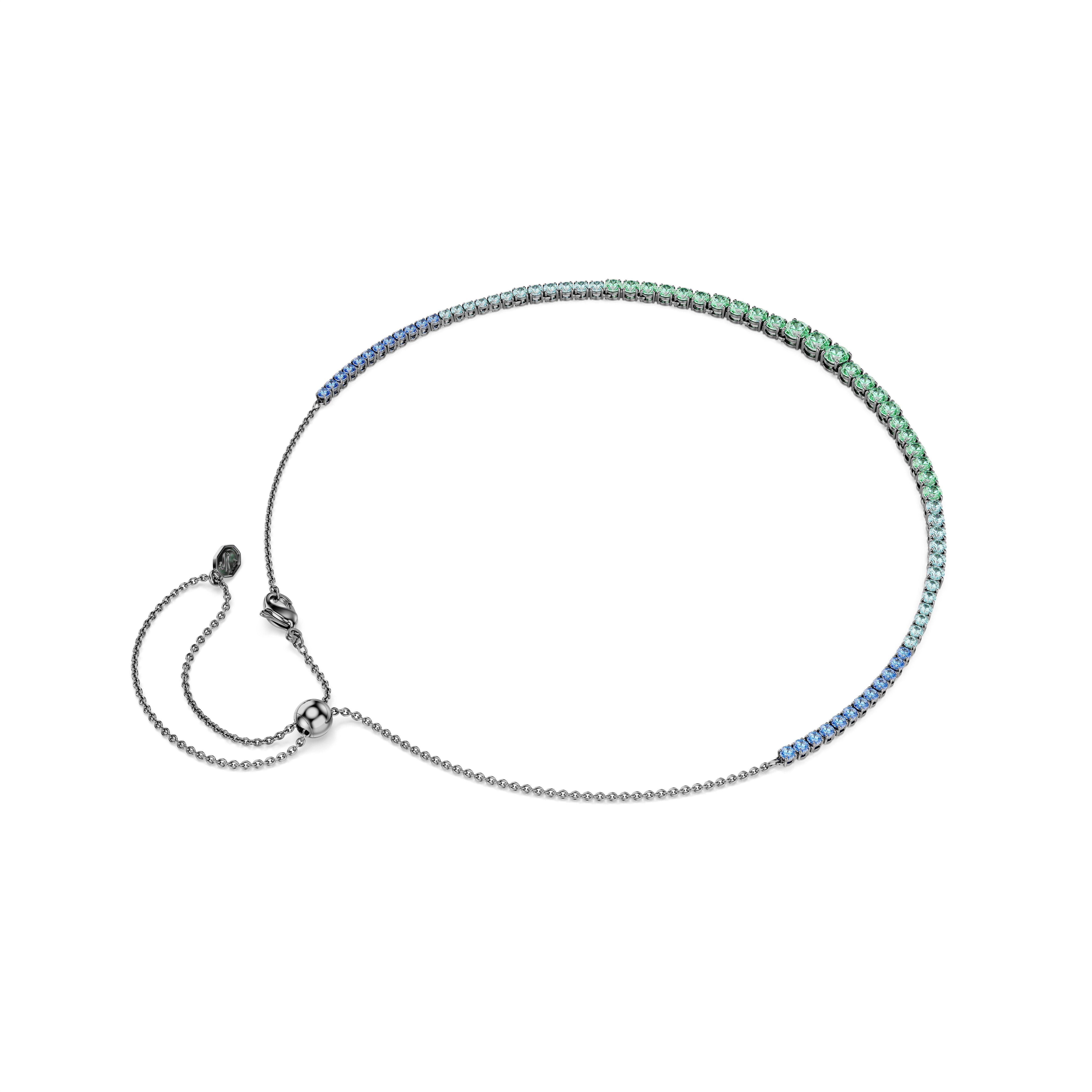 Swarovski Collier Schmuck Geschenk Matrix Halskette Farbverlauf, mit Swarovski® Kristall