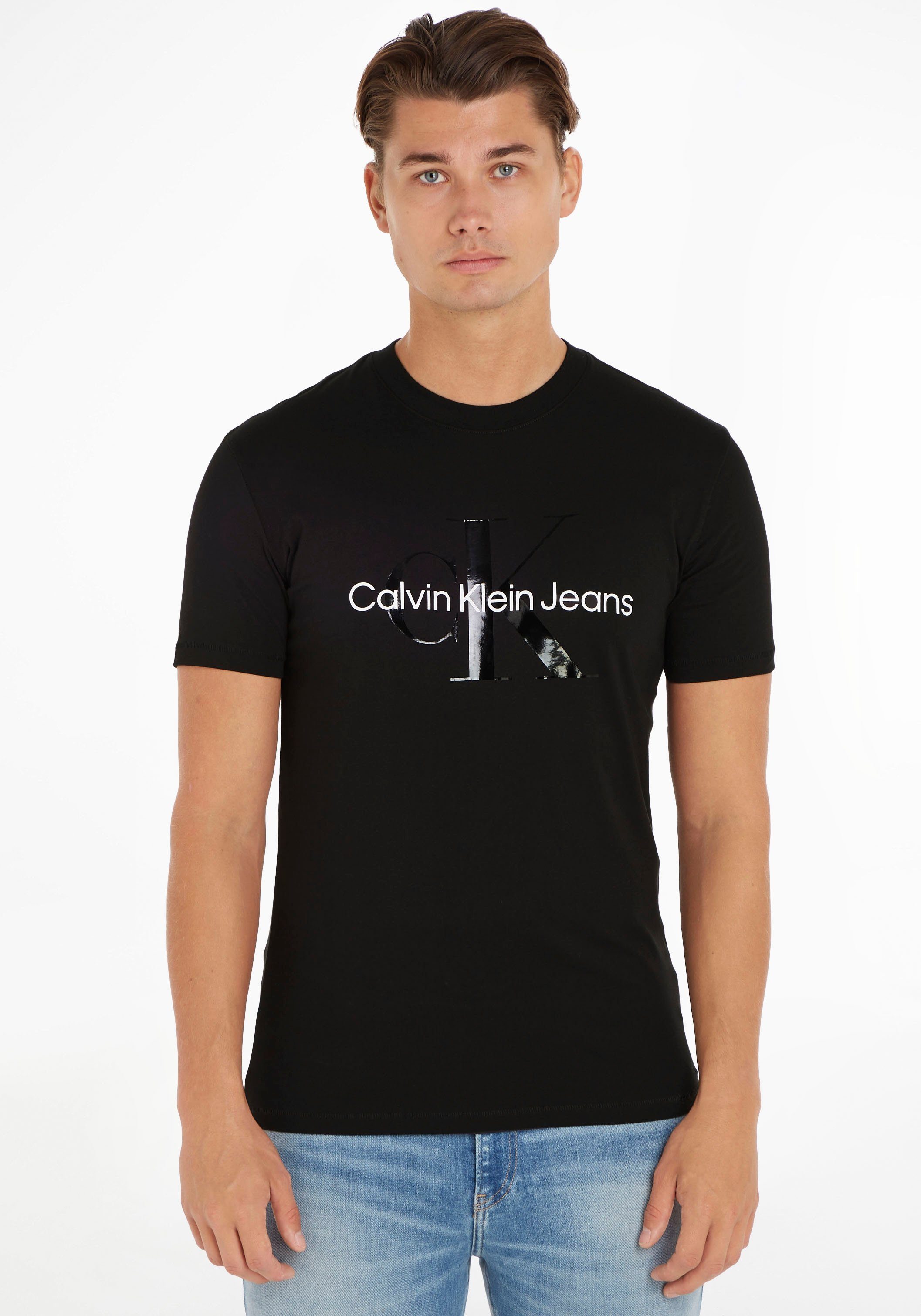 Calvin Klein Jeans T-Shirt SEASONAL MONOLOGO TEE mit Calvin Klein Logoschriftzug auf der Brust Ck Black