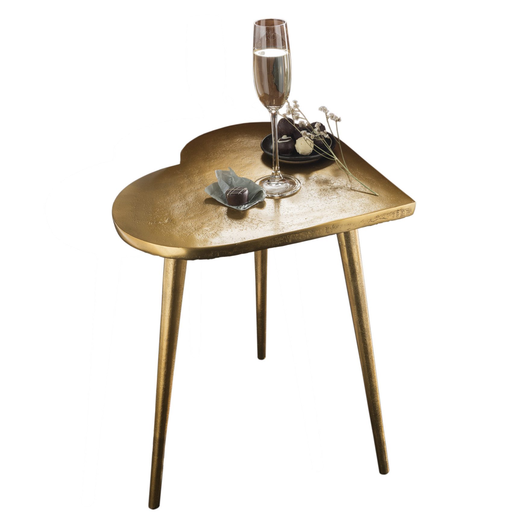 More2Home Beistelltisch HEARTBREAKER, Herzform, Metall vintage-gold