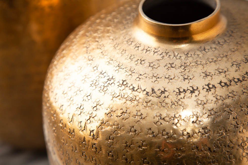 riess-ambiente Dekovase ORIENTAL 33cm gold (Set, 2 St), Wohnzimmer · Vase · Metall · Handarbeit · Dekoration – Bild 4 von 5