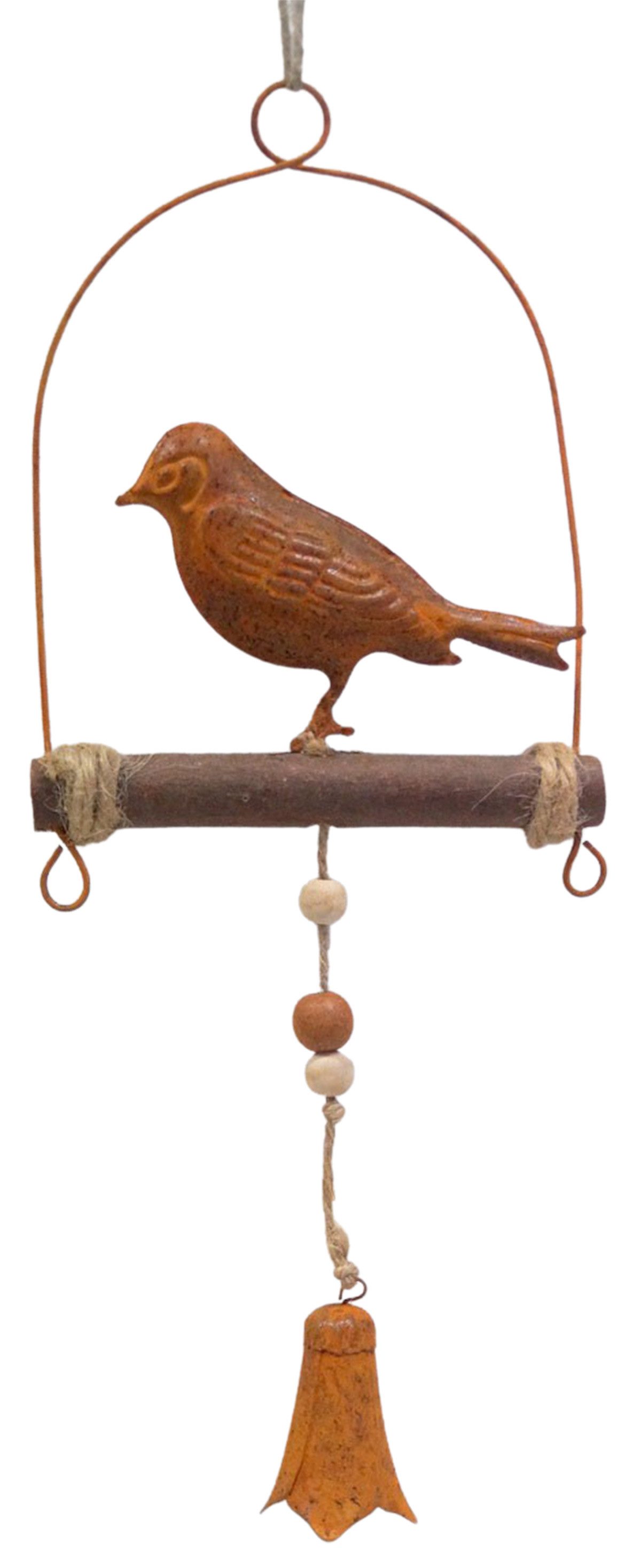 GerrysGardenAustria Dekohänger Hänger Vogel auf Ast 2er Set ca. 28 cm - Dekoration (2 St), Kunstvolle Metall- und Holzanhänger, wetterfest und dekorativ