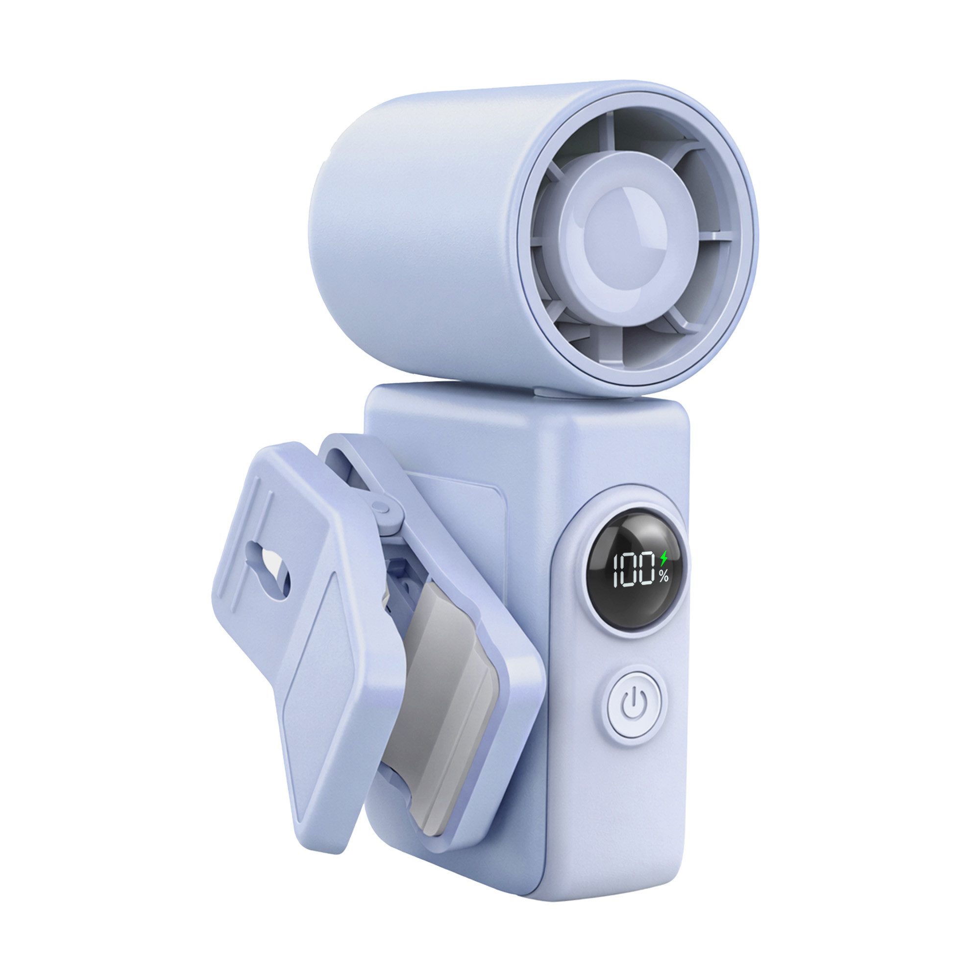ANYSUN Handventilator 4-in-1 Mini Ventilator mit Clip wiederaufladbarer Akku Tischventilator, 4 Geschwindigkeiten Tragbarer Taschenventilator Ultra-leiser Lüfter