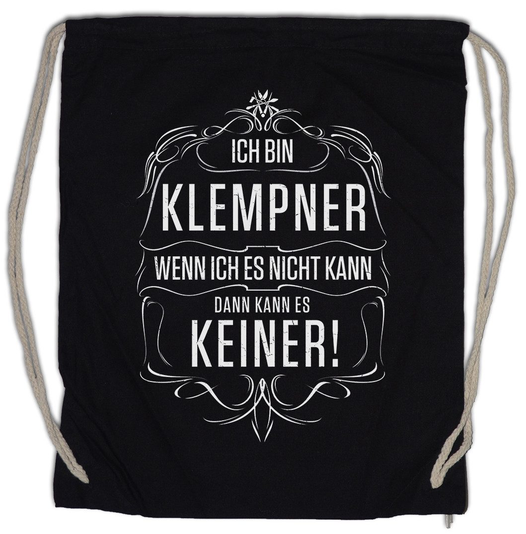 Turnbeutel Ich Bin Klempner Turnbeutel Heizung Sanitär Meister Ausbildung Job