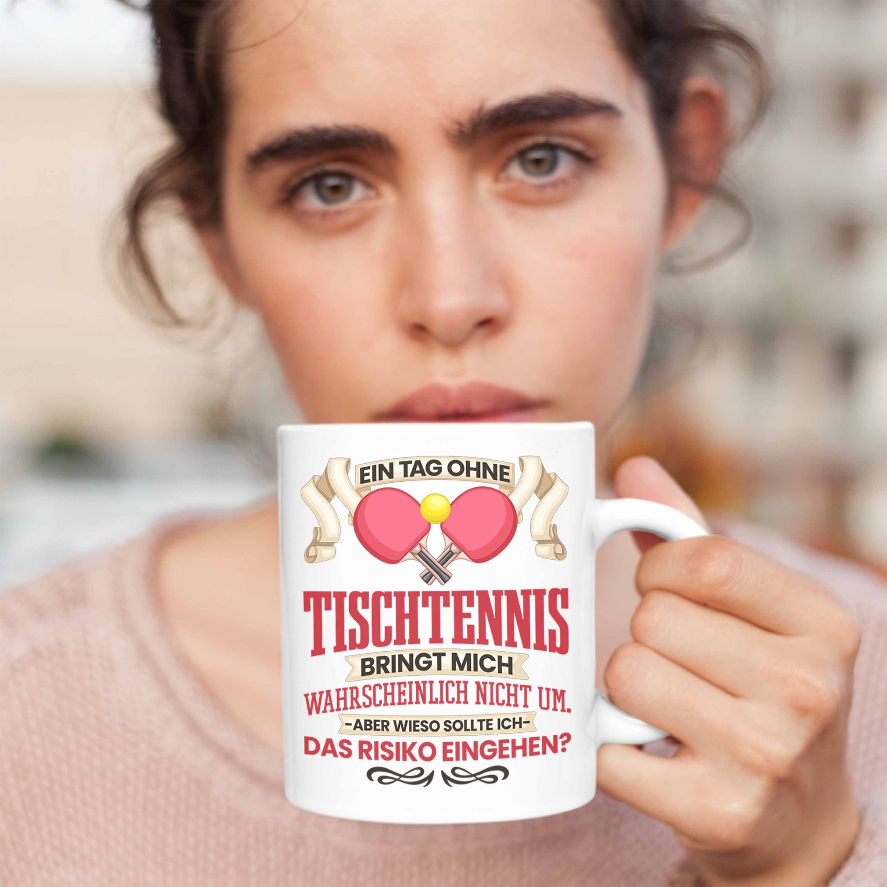 Trendation Tischtennisspieler Tischtennis Tasse Geschenk Lustige Weiss - Trendation für Tasse