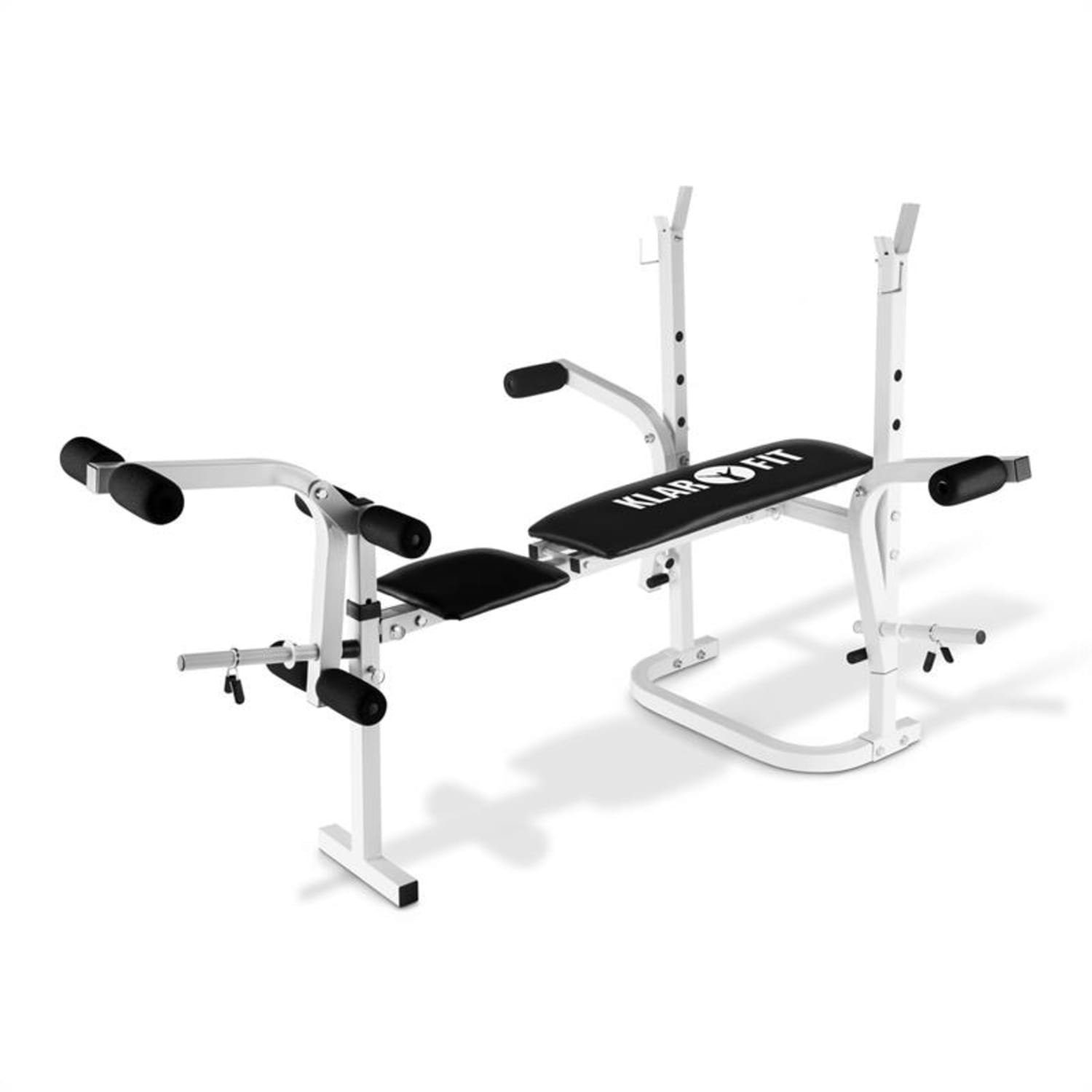 Langhantel Fitness KLARFIT Workout Trainingsbank verstellbar Set), Hero Hantelbank Bank (Set, klappbare Hantelbank, Kurzhantel