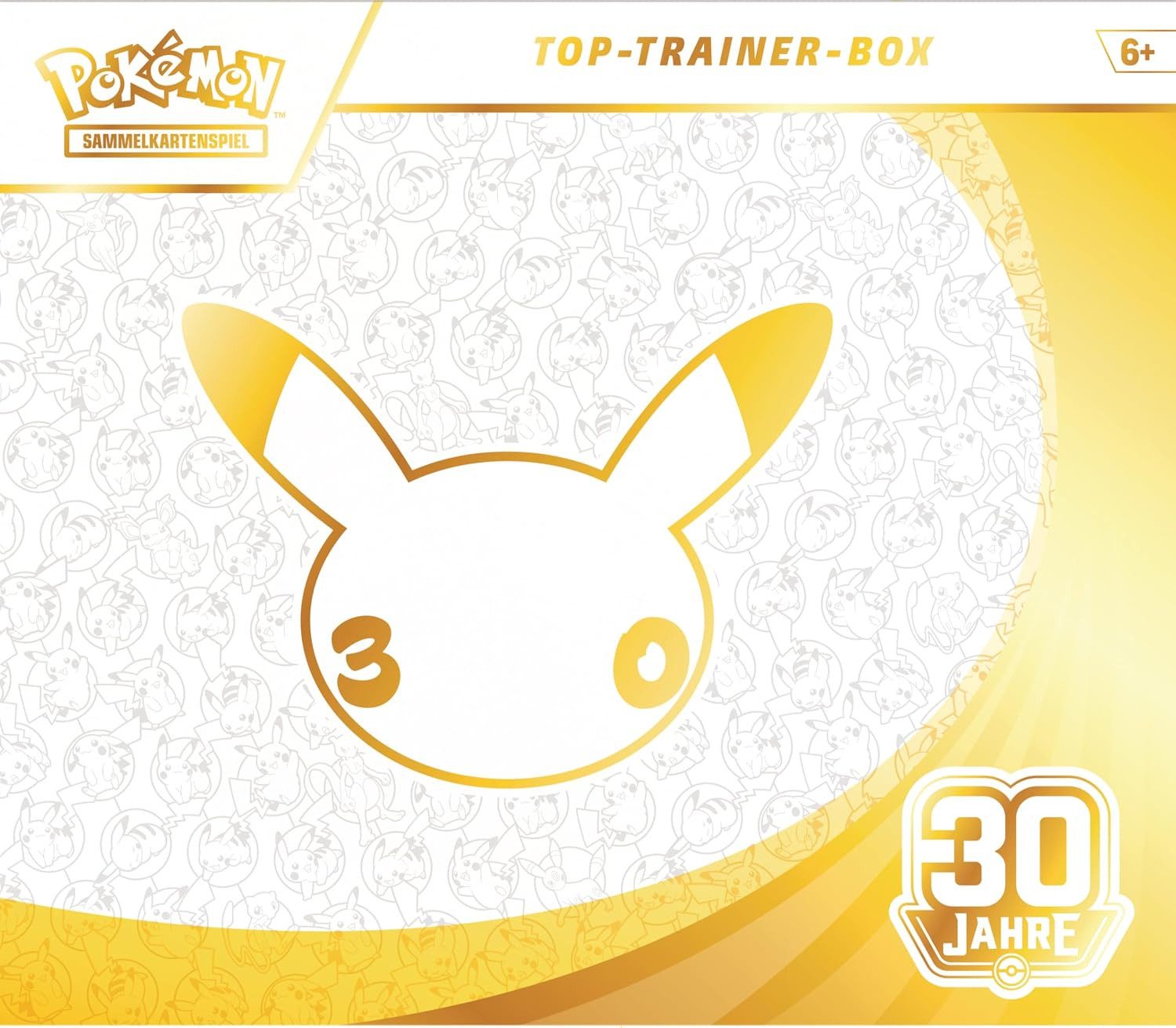 POKÉMON Sammelkarte Pokémon Top-Trainer-Box 30 Jahre 30th anniversary ETB TTB Pokemon, Jubiläumsbox mit 9 Boostern, Nidorina-Promokarte & Zubehör – Bild 2 von 5