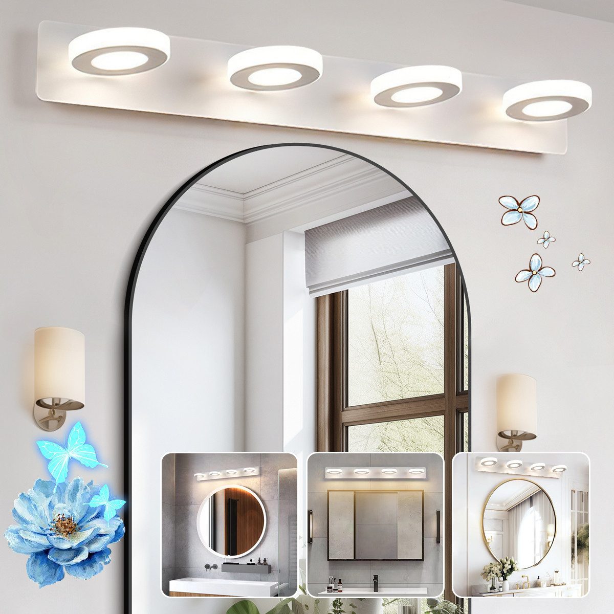 ZEUOPQ LED Wandstrahler Spiegelleuchten LED Badezimmer günstig online kaufen
