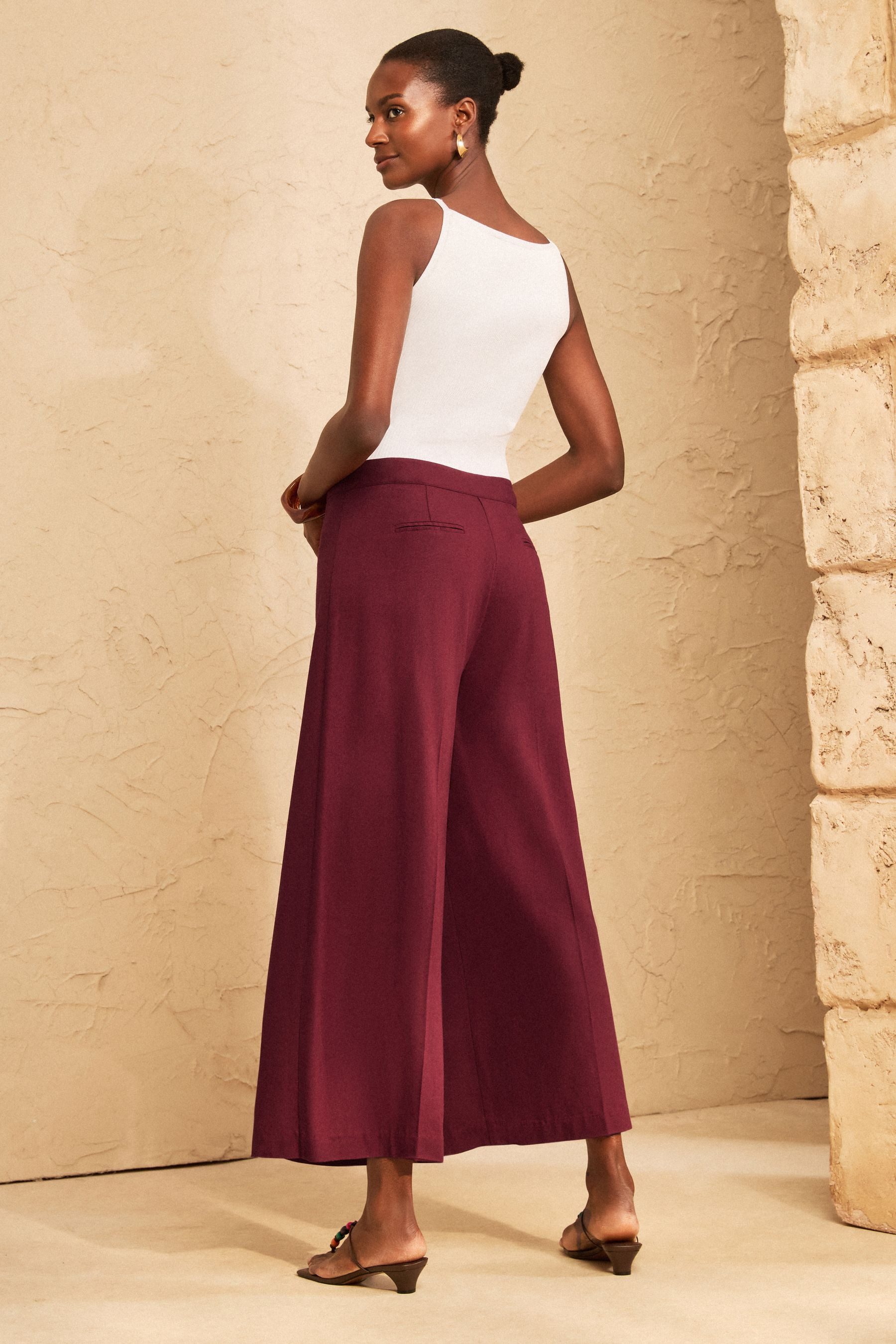 Love & Roses Anzughose Love & Roses Tailored Fit Hose mit weitem Bein (1-tlg)