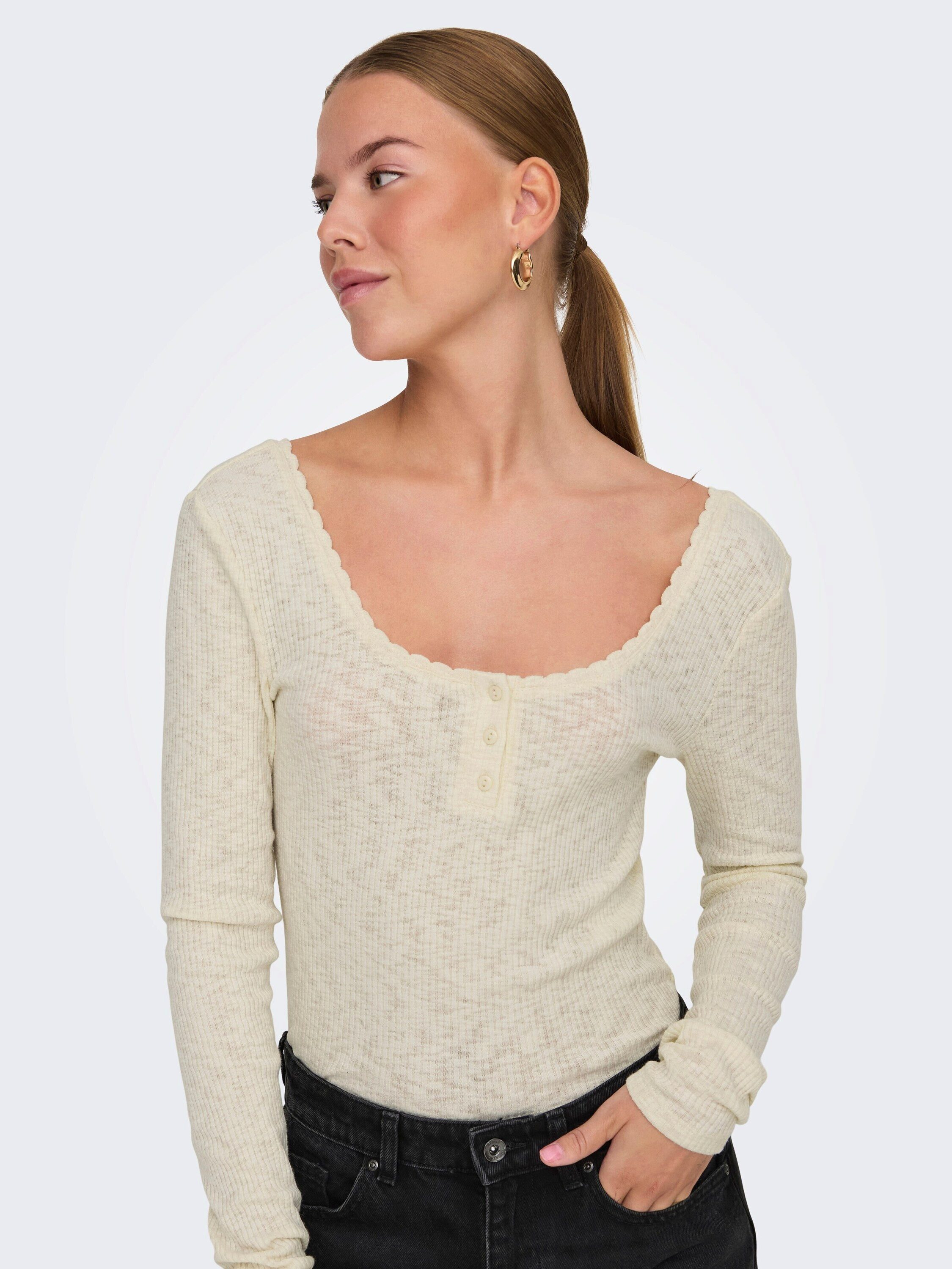 ONLY Langarmshirt ONLJuliane (1-tlg) Plain/ohne Details – Bild 4 von 5