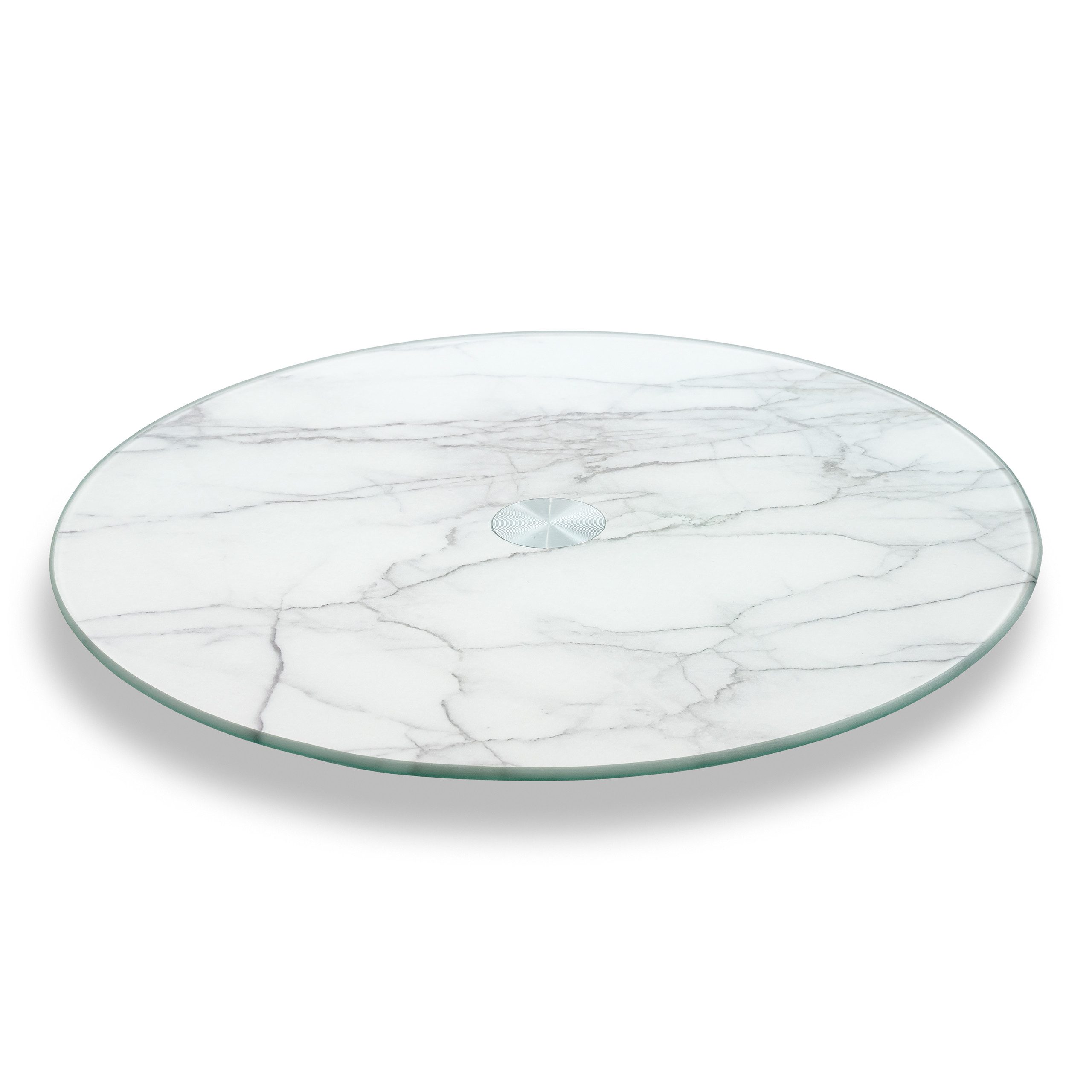 kamelshopping Servierplatte Drehbare Servierplatte rund, ca. Ø 32 cm, auch ideal als Kuchenplatte, Tortenplatte mit Antirutschfüße