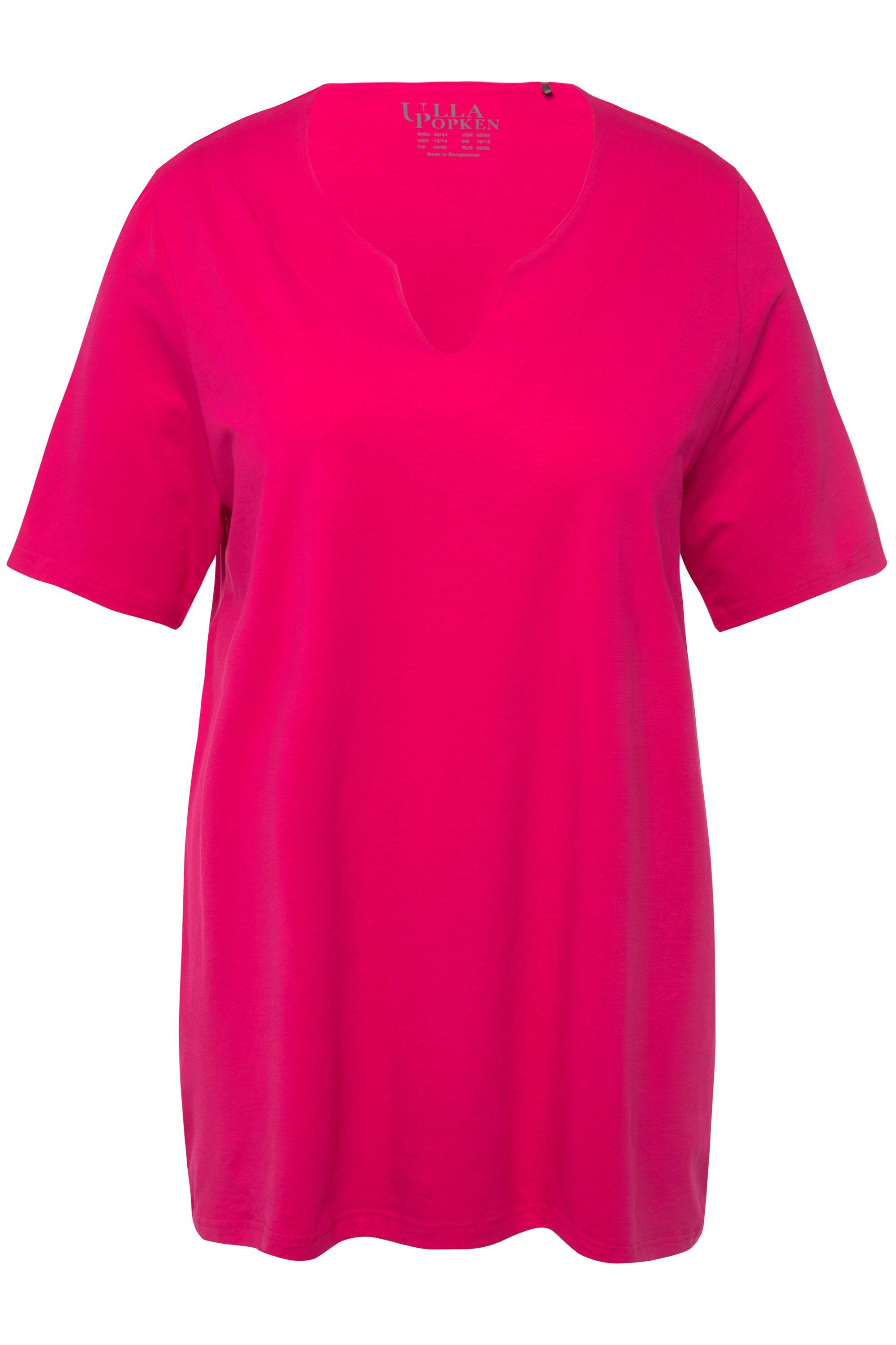 Ulla Popken T-Shirt T-Shirt A-Linie Tunika-Ausschnitt günstig online kaufen