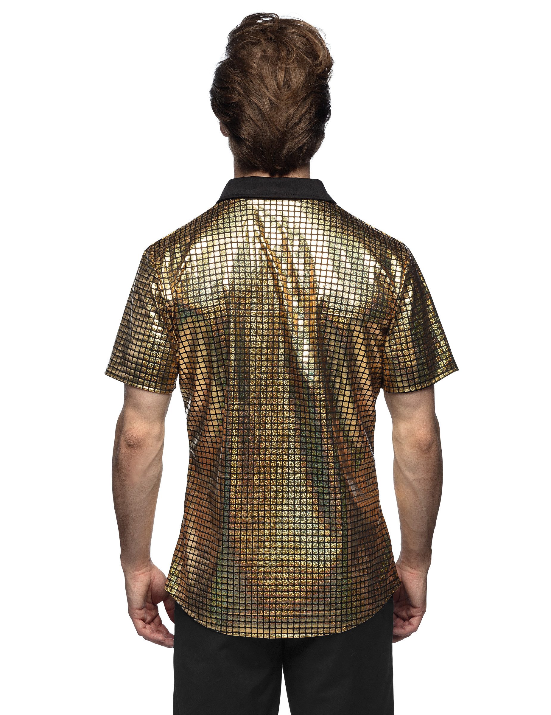 Boland Kostüm Disco Hemd für Herren gold günstig online kaufen
