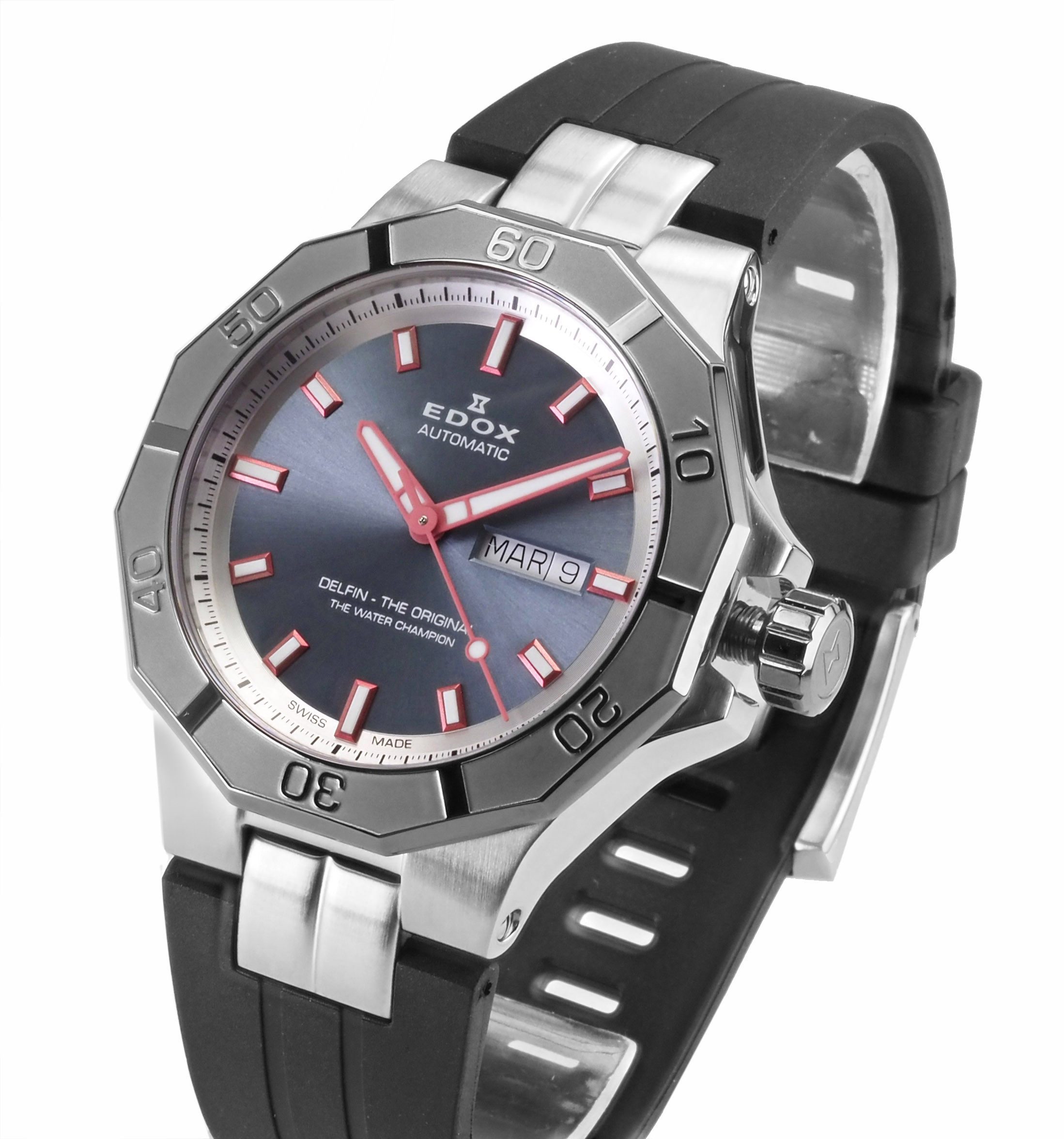 Edox Schweizer Uhr Herren Uhr Automatik Delfin 88008 3GCA BGO Delfin