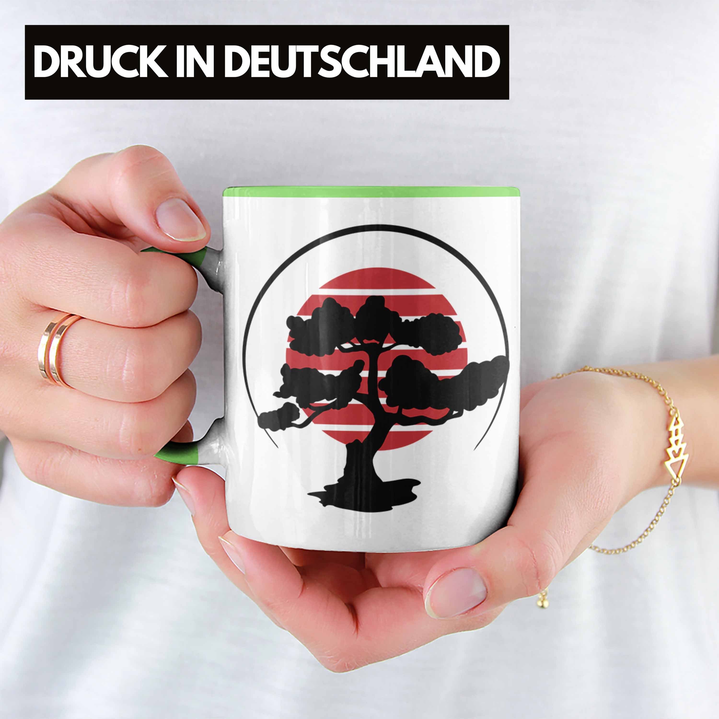 Tasse Bonsai Lustige Bonsai-Liebhaber Tasse Trendation für Geschenk Grün