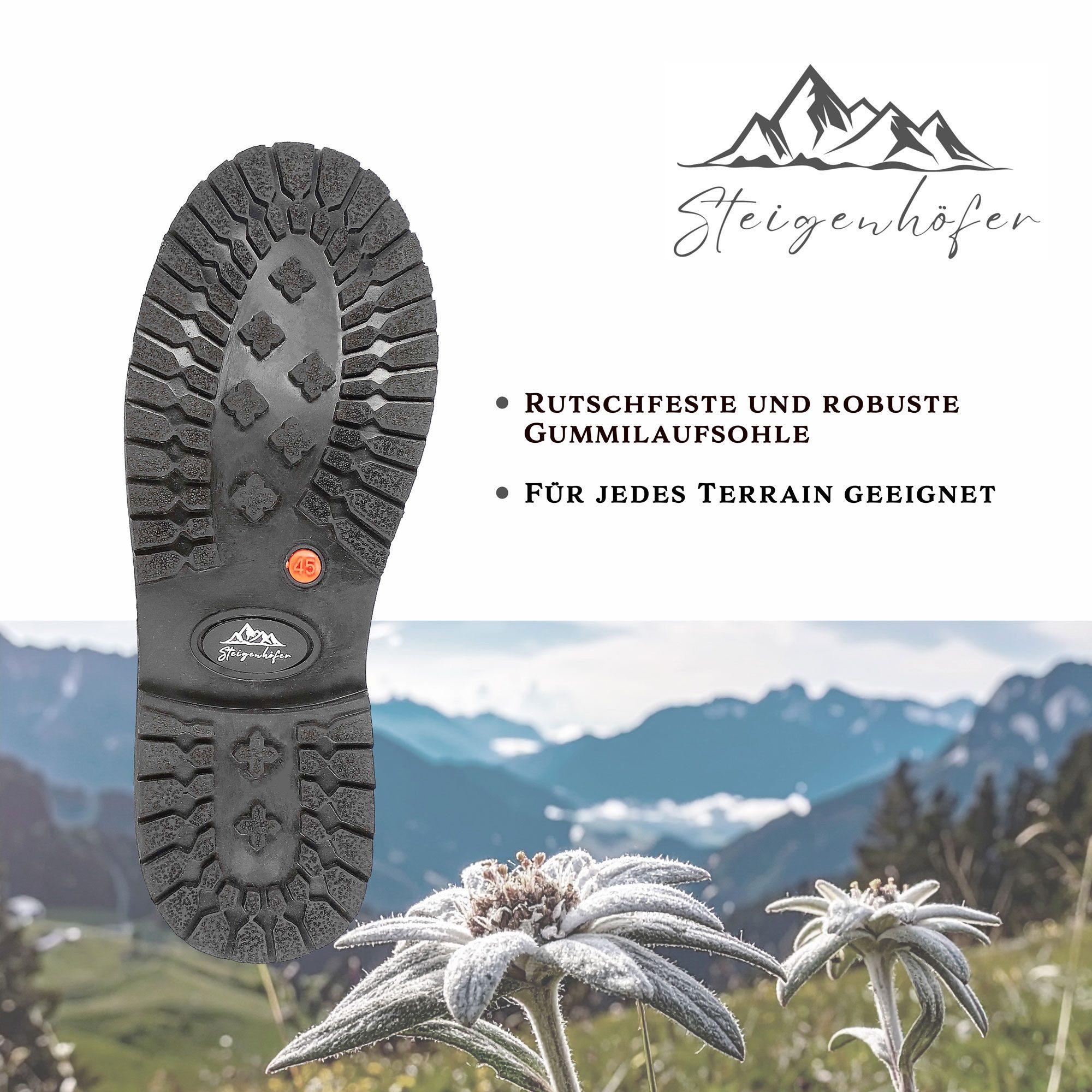 Steigenhöfer Manufaktur Trachtenschuhe Herren - Florian - Echtes Wildleder - Optimale Passform Haferlschuh Echtleder Herrenschuhe fürs Oktoberfest und Feierlich – Bild 5 von 5