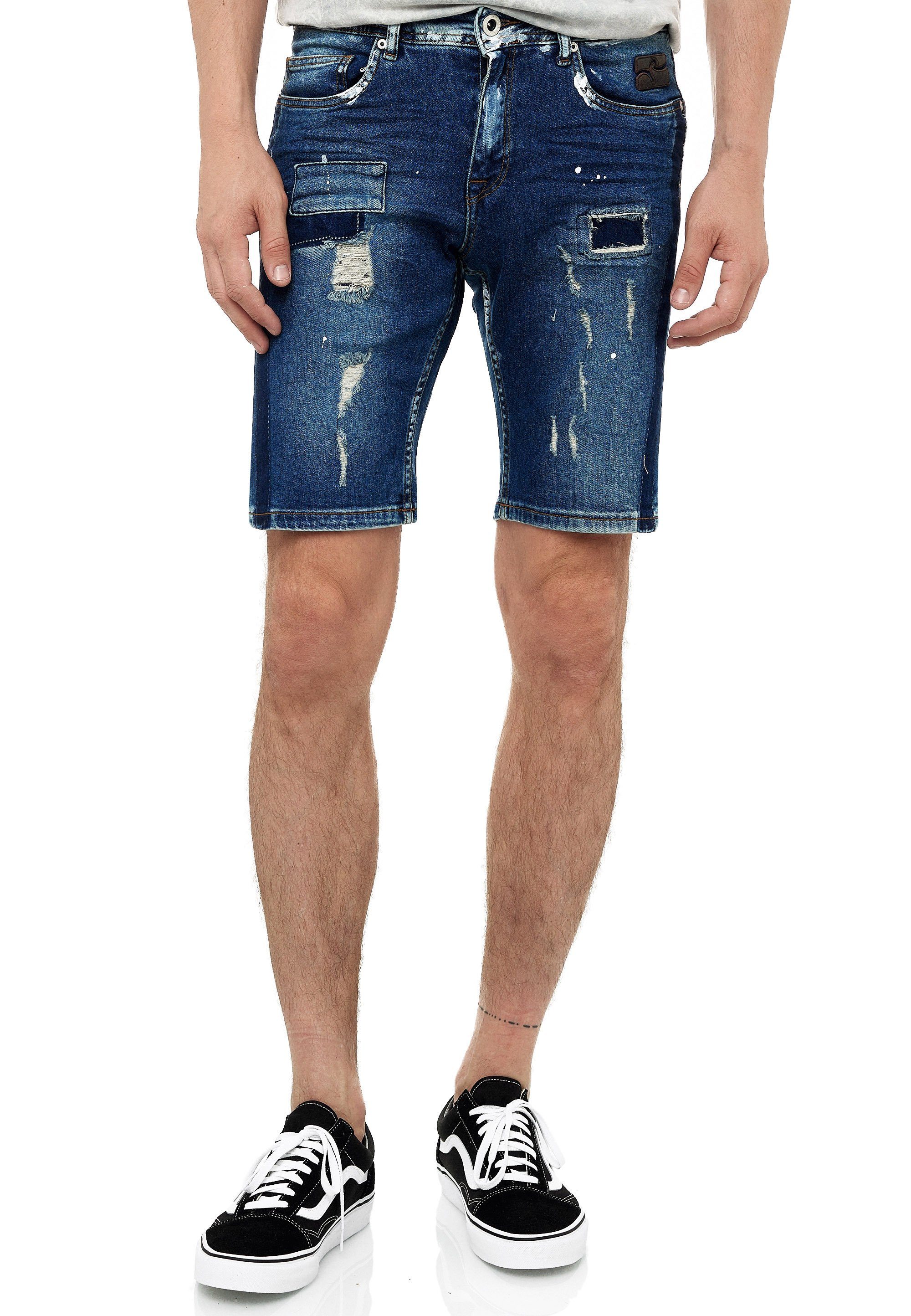 Rusty Neal Shorts Navito mit coolen Used-Details