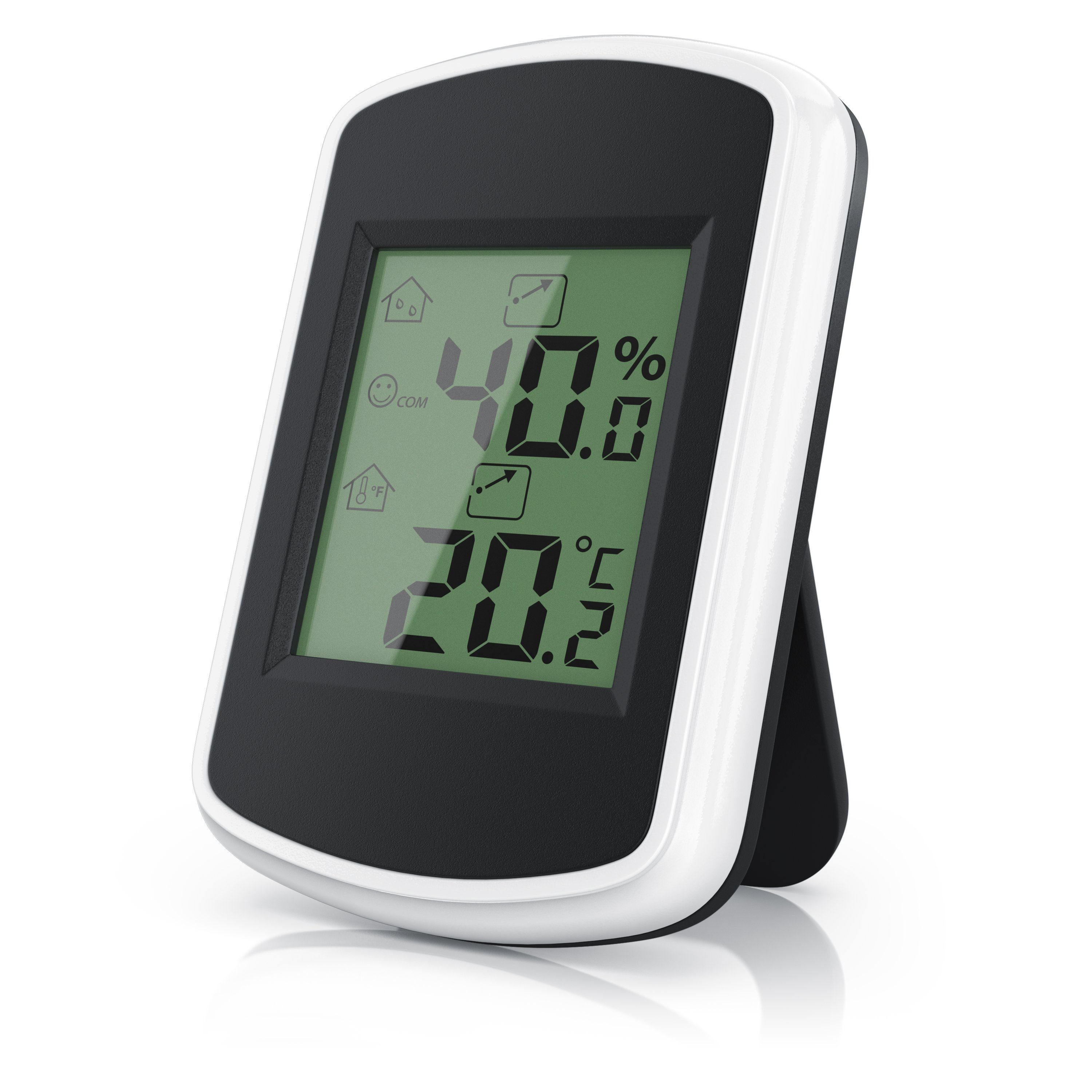 BEARWARE Digitales Thermo-Hygrometer, Indikator für Gewächshaus, Wohnzimmer Innenwetterstation (Haltemagneten, Thermometer Hygrometer, Temperatur und Luftfeuchtigkeit Messgerät)