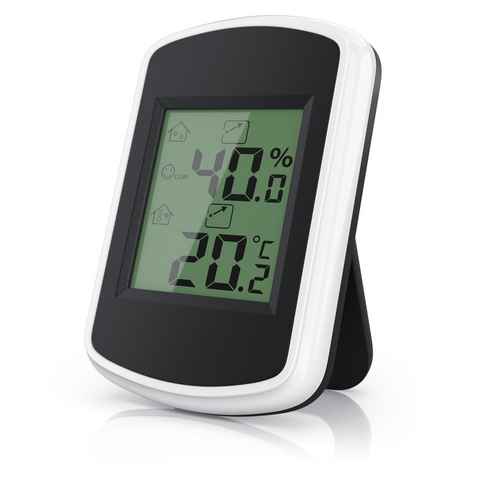 BEARWARE Innenwetterstation (Haltemagneten, Thermometer Hygrometer, Temperatur und Luftfeuchtigkeit Messgerät)