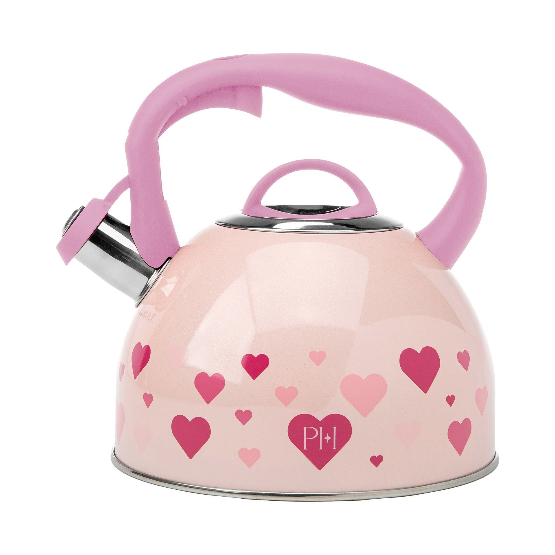 Paris Hilton Teekanne Edelstahl Teekanne Herzdesign 2L mit Cool-Touch-Griff