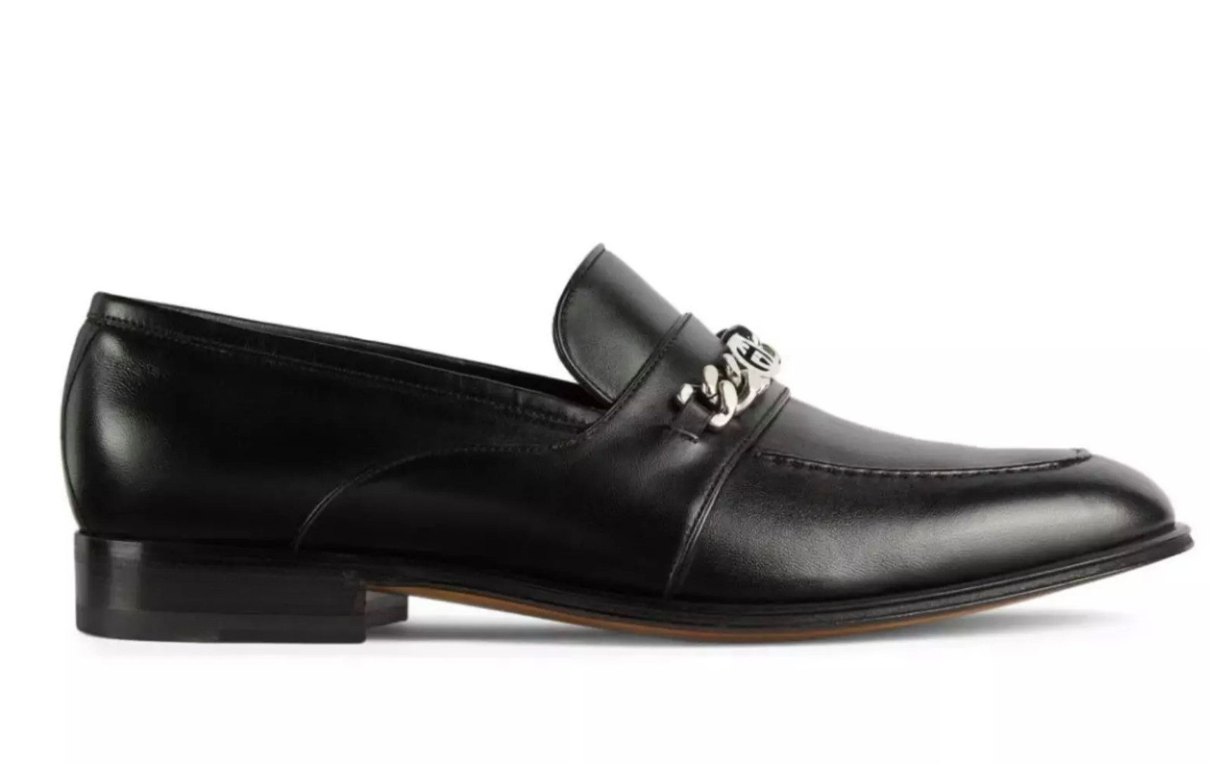 GUCCI Chain Slip-On Loafers Mokassin Kettenverzierung im Palladium-Ton mit Miniatur-Interlocking