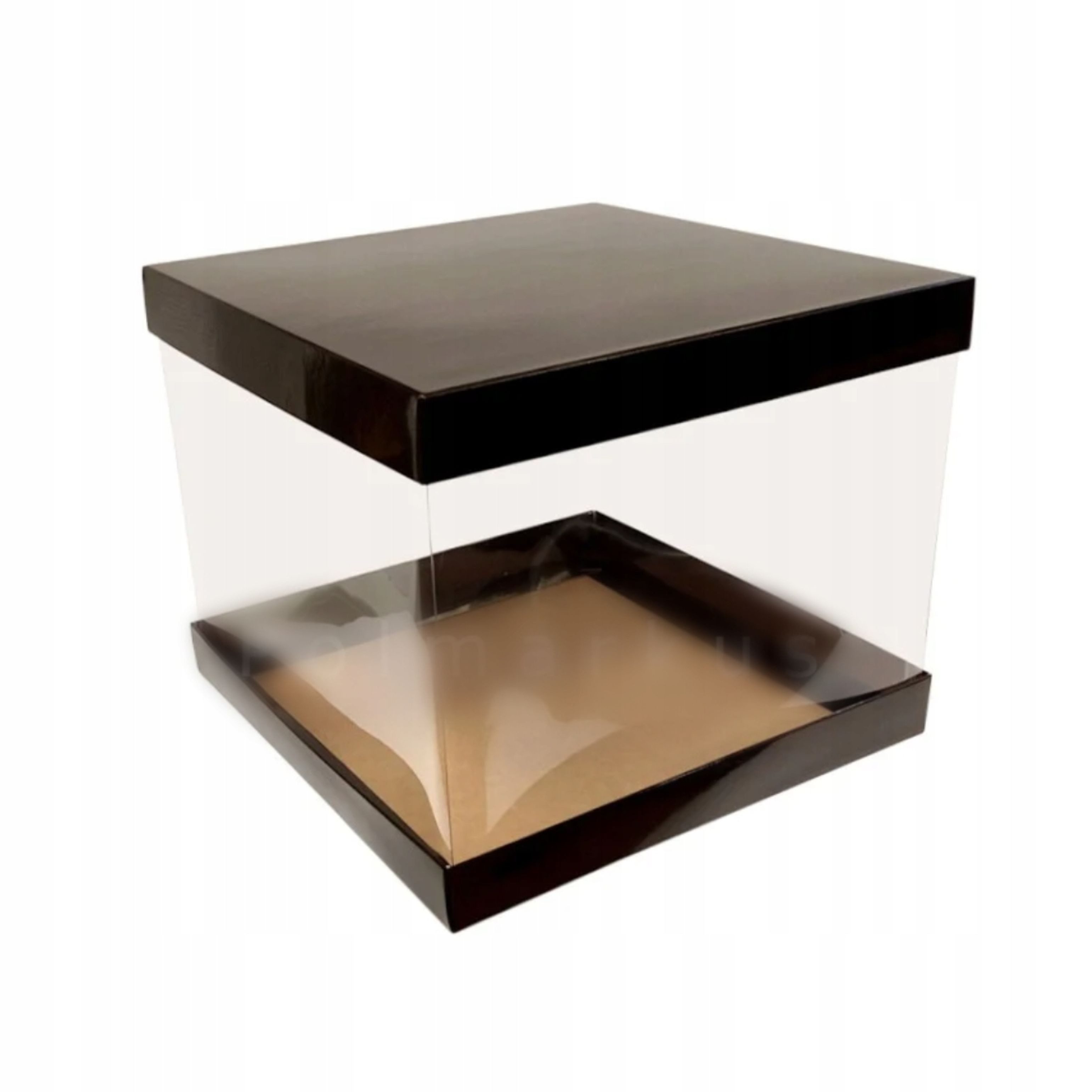 Festivalartikel Tortenschneider Hochwertige, transparente Tortenschachtel 30x30x25 cm – hohe Torten!