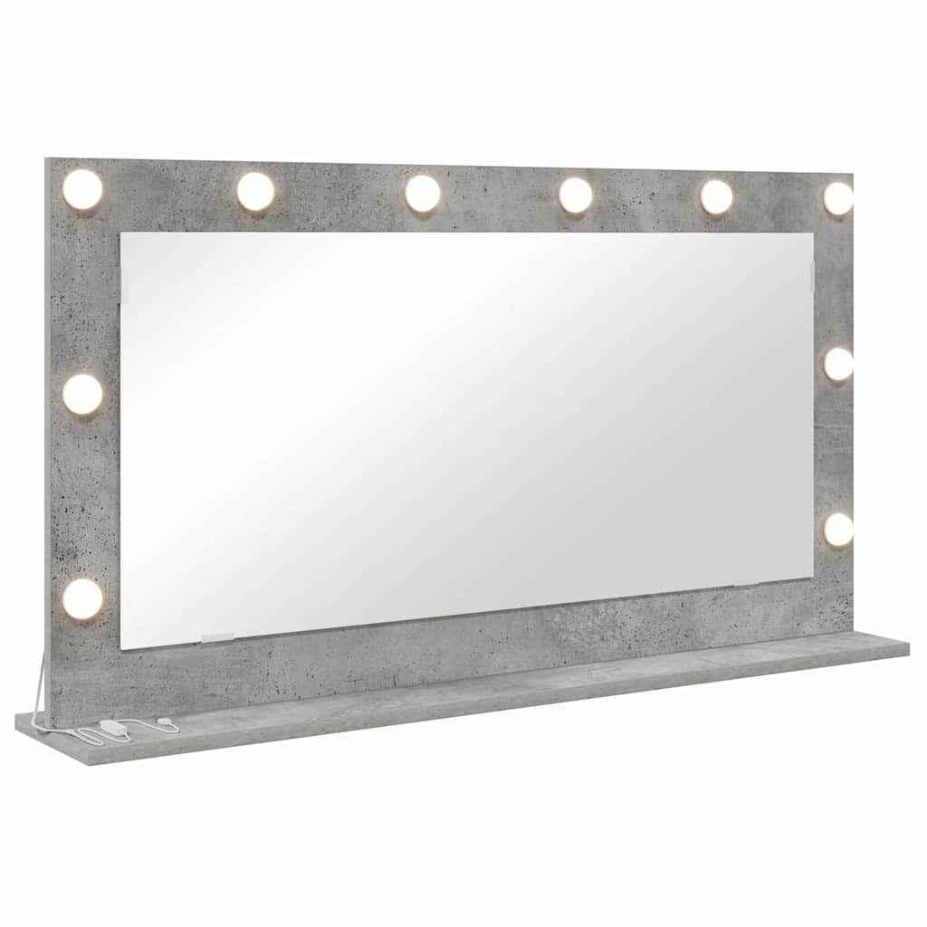 vidaXL Spiegel Waschtischspiegel Betongrau 100 x 55 x 18 cm Rechteckig (1-St)