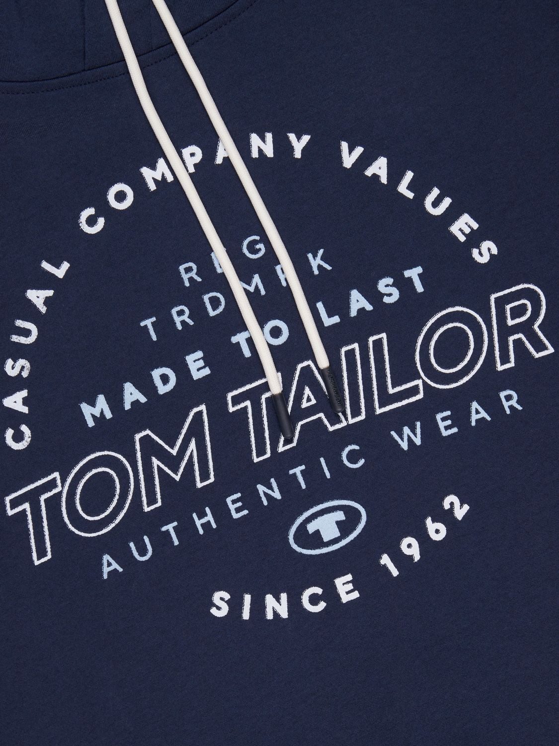TOM TAILOR Kapuzenpullover Herren Printed Hoodie Regular Fit Streetwear Sweatshirt mit Kapuze
