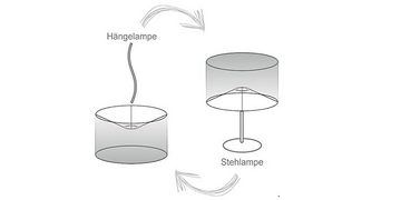 STIKKIPIX Lampenschirm KL47, Lampenschirm "Waldtiere grau", kinderleicht eine Tier-Lampe erstellen, als Steh- oder Hängeleuchte/ Deckenlampe