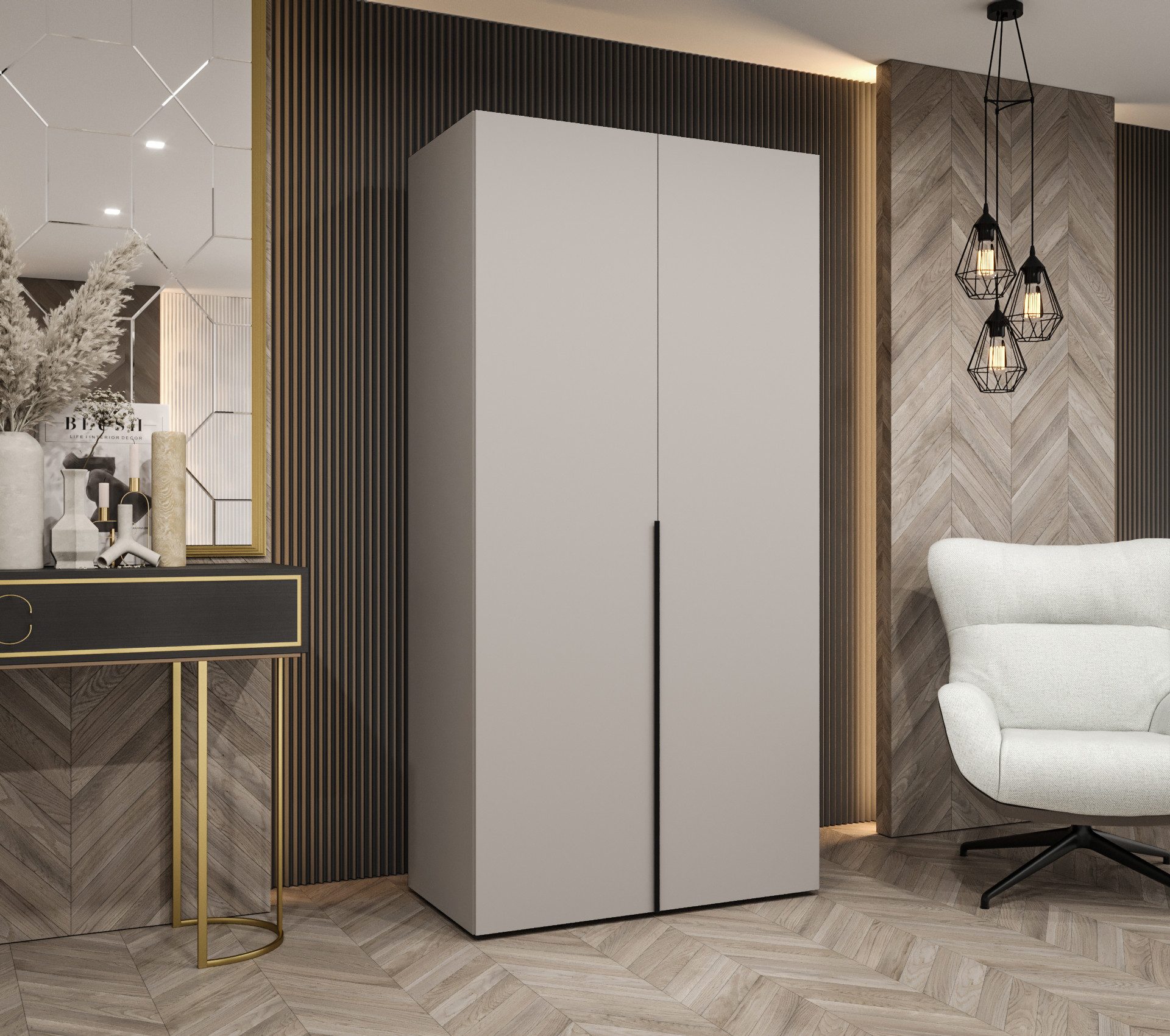 ABIKS MÖBEL Drehtürenschrank ALICANTE 1 Schlafzimmerschrank mit Kleiderstan günstig online kaufen