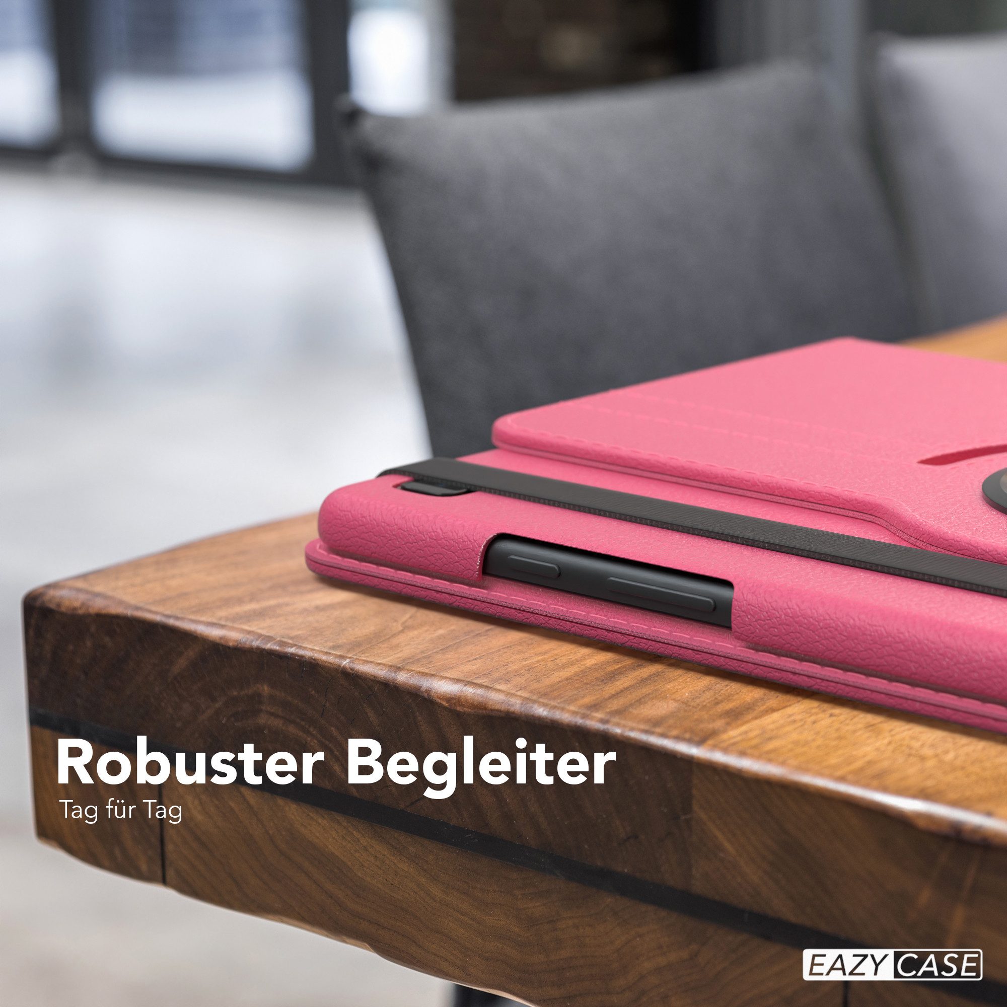 EAZY CASE Tablet-Hülle Rotation Case für Samsung Galaxy Tab A7 10,4 Zoll, Klapphülle zum Aufstellen Rundum Hülle Book Tablet Slim Klappcase Pink