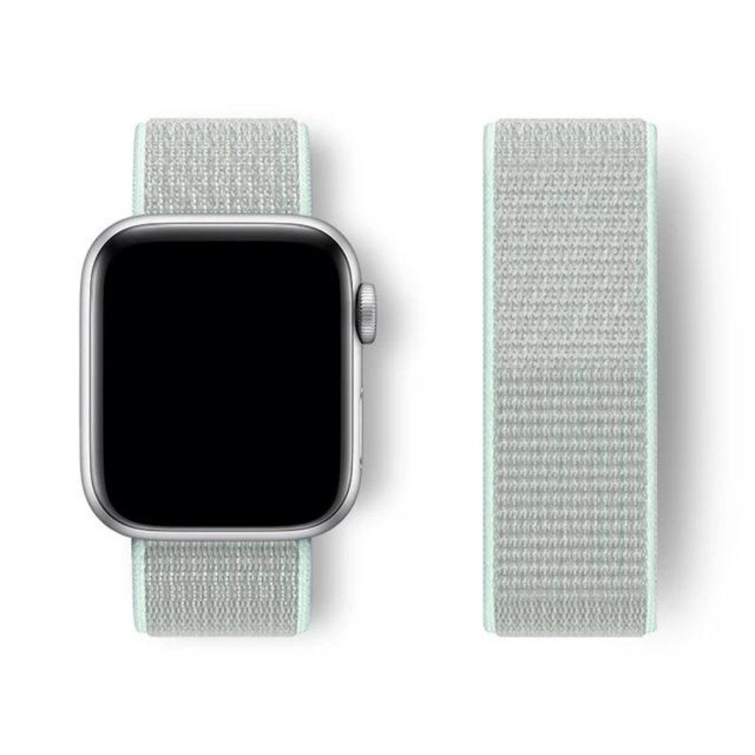 SmartUP Smartwatch-Armband Für Apple Watch 9 8 7 6 5 4 3 2 1 SE Nylon Sport Ersatz Band Loop, Atmungsaktiv, Schweißresistent, stufenlos einstellbar